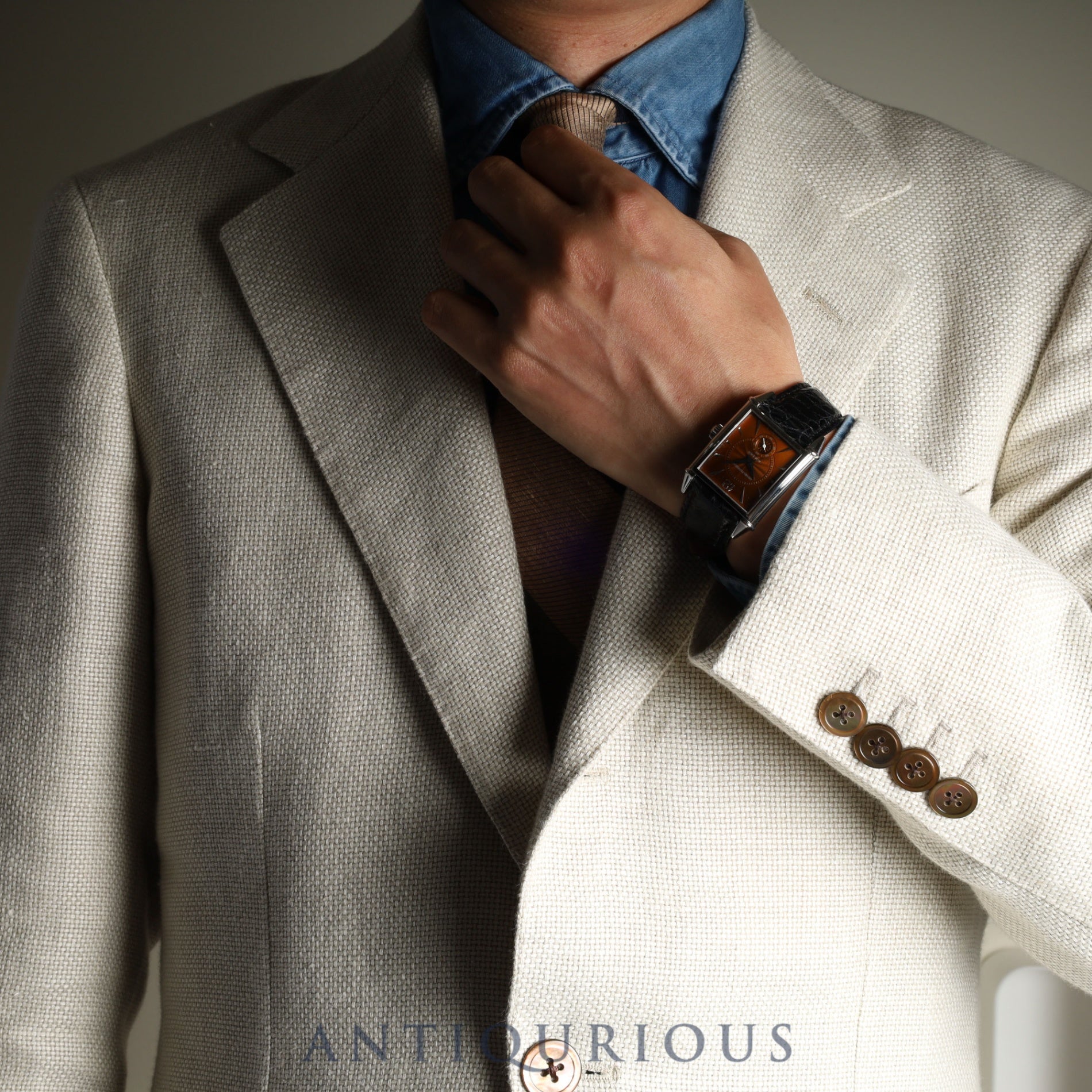 ジラールぺルゴ ヴィンテージ 1945 25930.0.11.316 自動巻き Cal.3200 SS 革 純正尾錠(SS) ブラウン文字盤 保証書(2004年) 冊子 オーバーホール済み