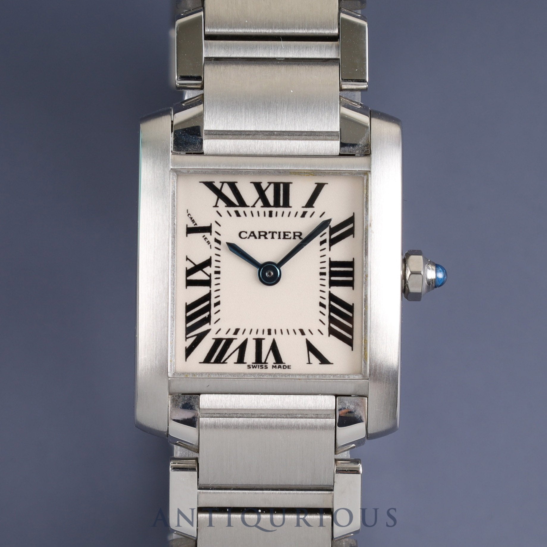 Cartier Tank Francaise SM W51008Q3 / 2384 Quartz Cal.057 SS SS White Roman Dial Box Booklet Warranty (2000) Overhauled