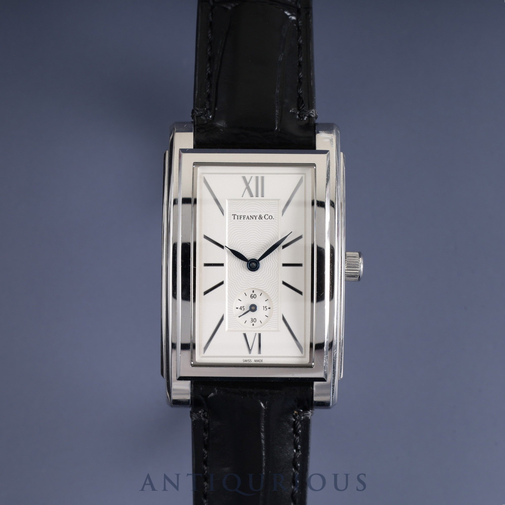 ティファニー グランドスモールセコンド Z0030.13.10A21A40A クォーツ Cal.980.163 SS 革 純正尾錠(SS) ホワイト文字盤 オーバーホール済み