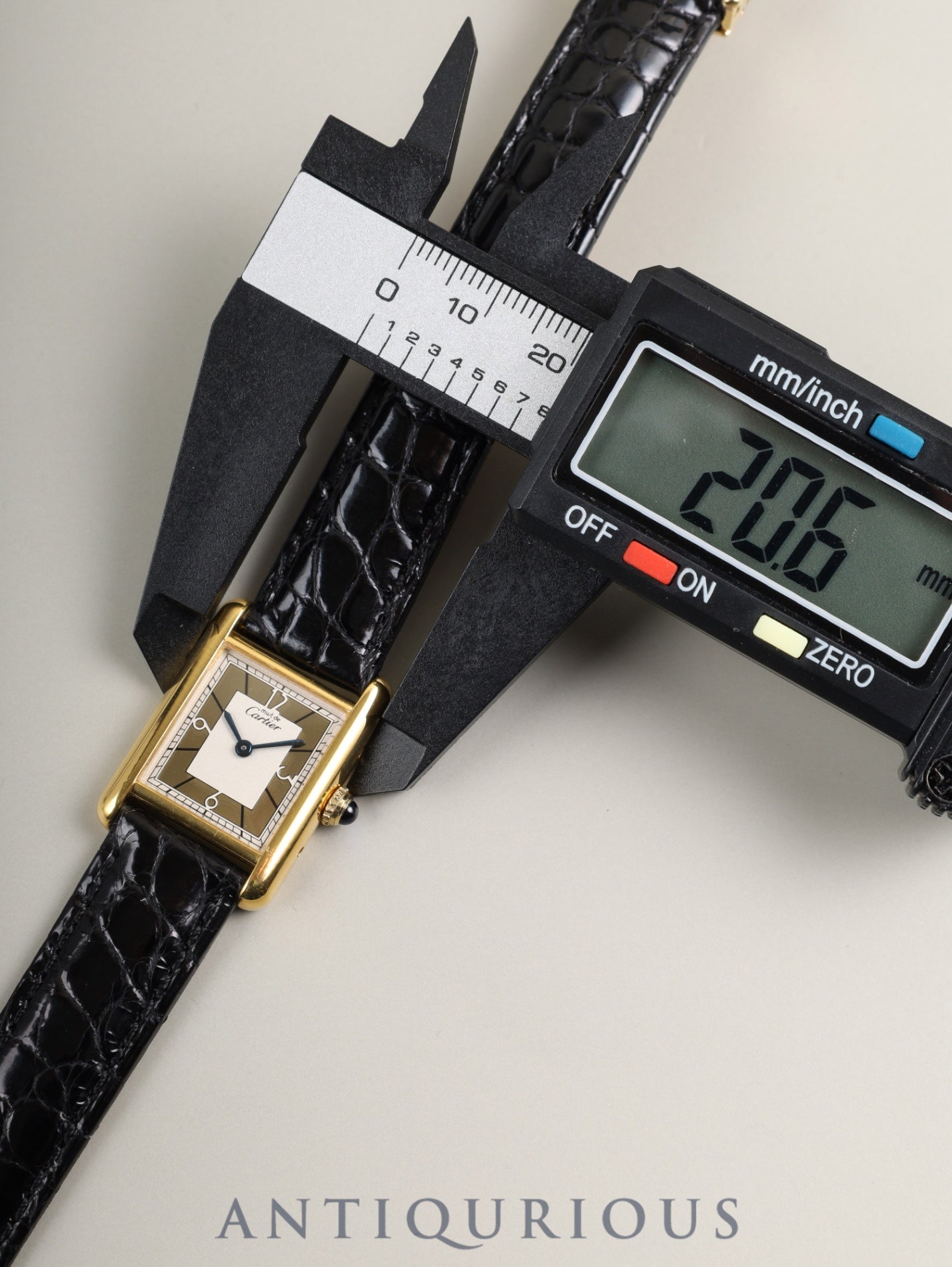 カルティエ マストタンク SM 限定500本 1615 クォーツ Cal.057 SV925 革 純正Dバックル(GP)ゴールドセクター文字盤(SWISS表記)オーバーホール済み 新品仕上げ済み