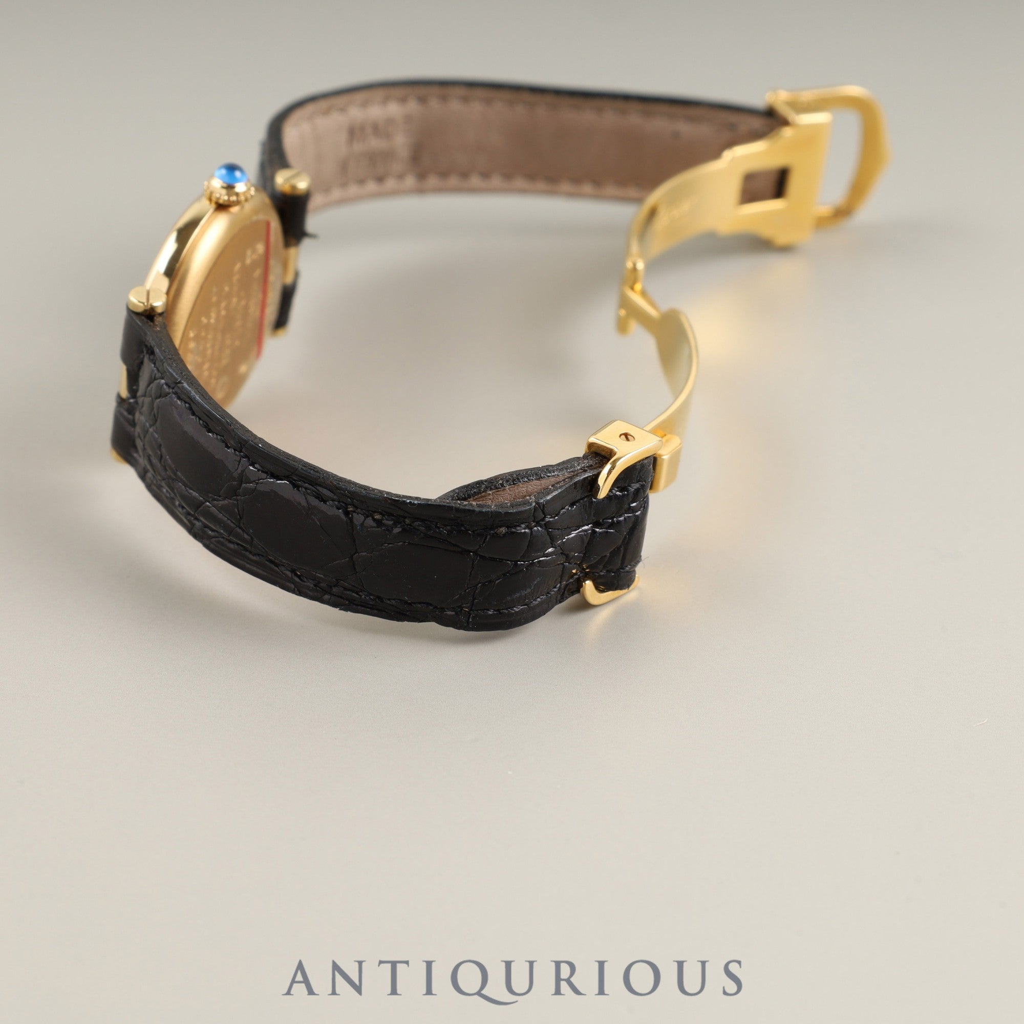 カルティエ マスト ヴァンドーム VLC SM 590004 クォーツ Cal.90 SV925 純正革ベルト 純正Dバックル(GP) センターグレー飛びローマン文字盤 オーバーホール済み