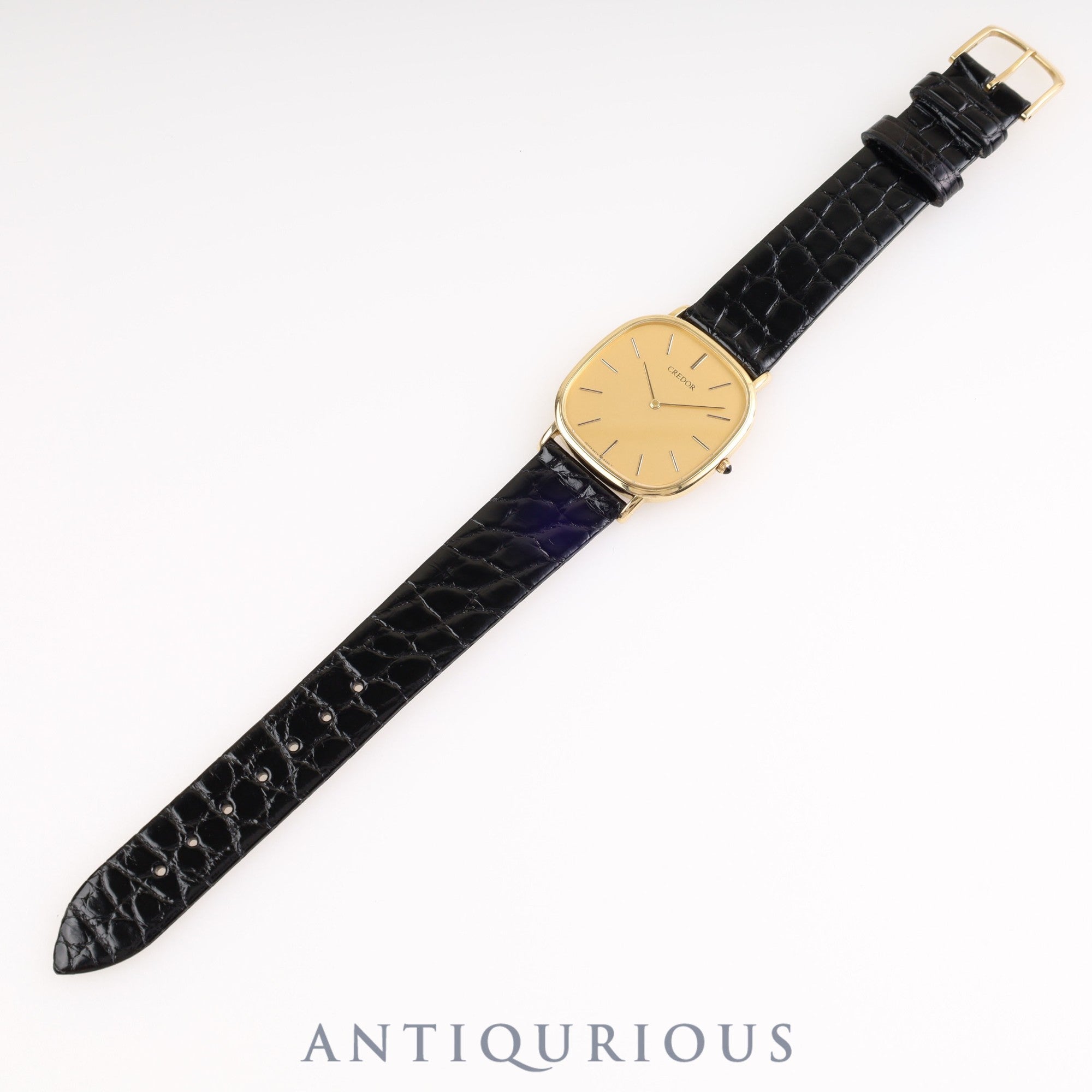 Seiko Credor 9570-5230 Quartz K18YG Leather Gold Dial