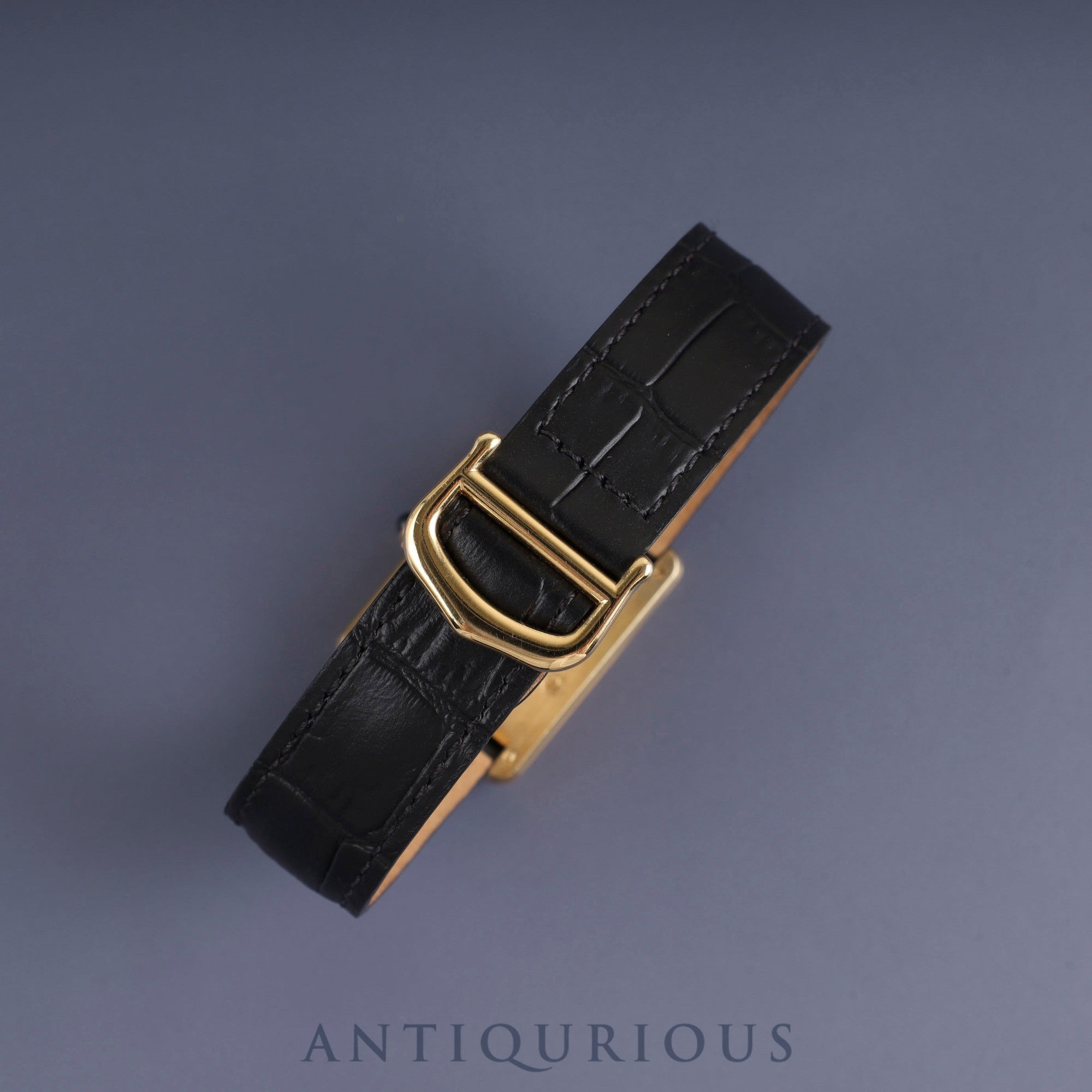 カルティエ マストタンク LM 1615 クォーツ Cal.90 SV925 革 純正Dバックル(GP) オパラン文字盤 オーバーホール済み