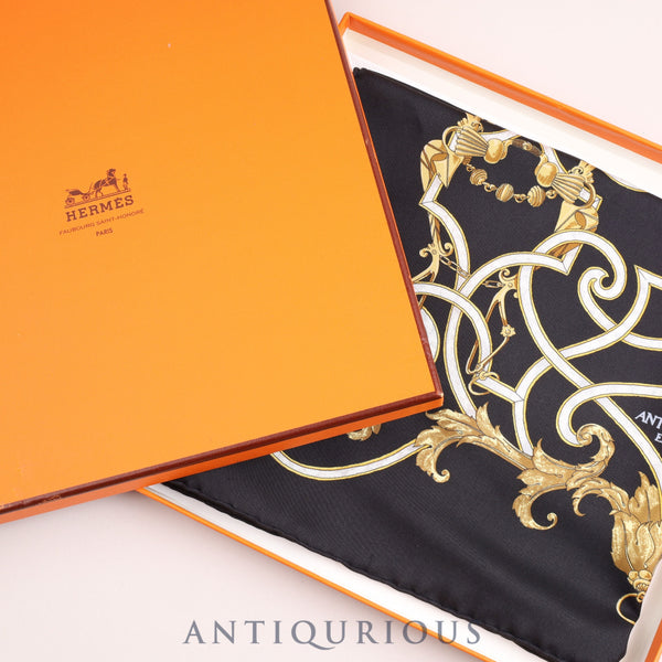 Hermes Scarf Carre 45 Par Mefsire ANTOINE DE PLVVINEL SILK100% Box