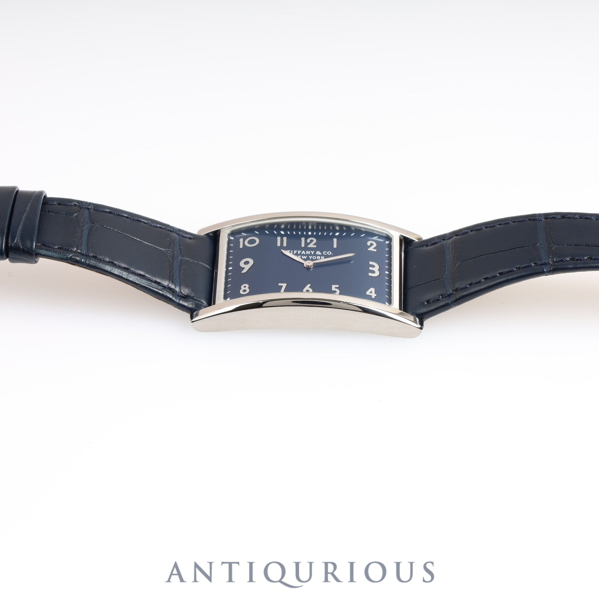 Tiffany East West 34677352 Quartz Navy Dial Stainless Steel Leather Box