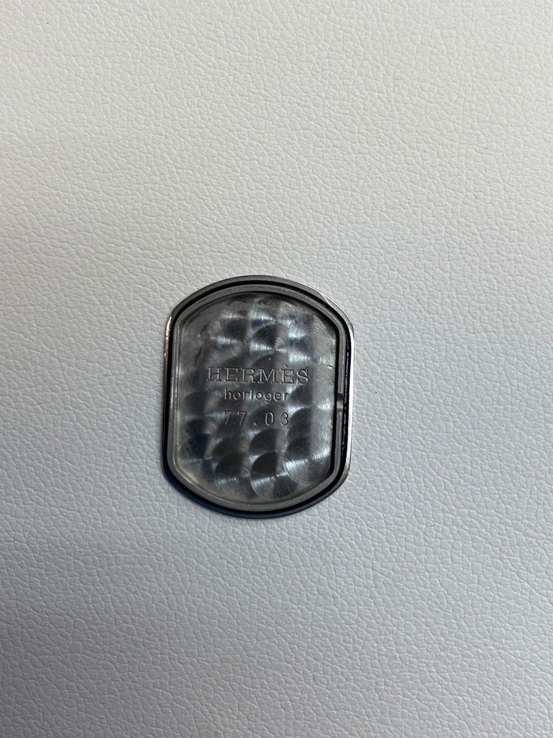 Hermes Rally 770301-4 Quartz Cal.976 001 SS/GP White Dial Warranty (1995) Box Overhauled