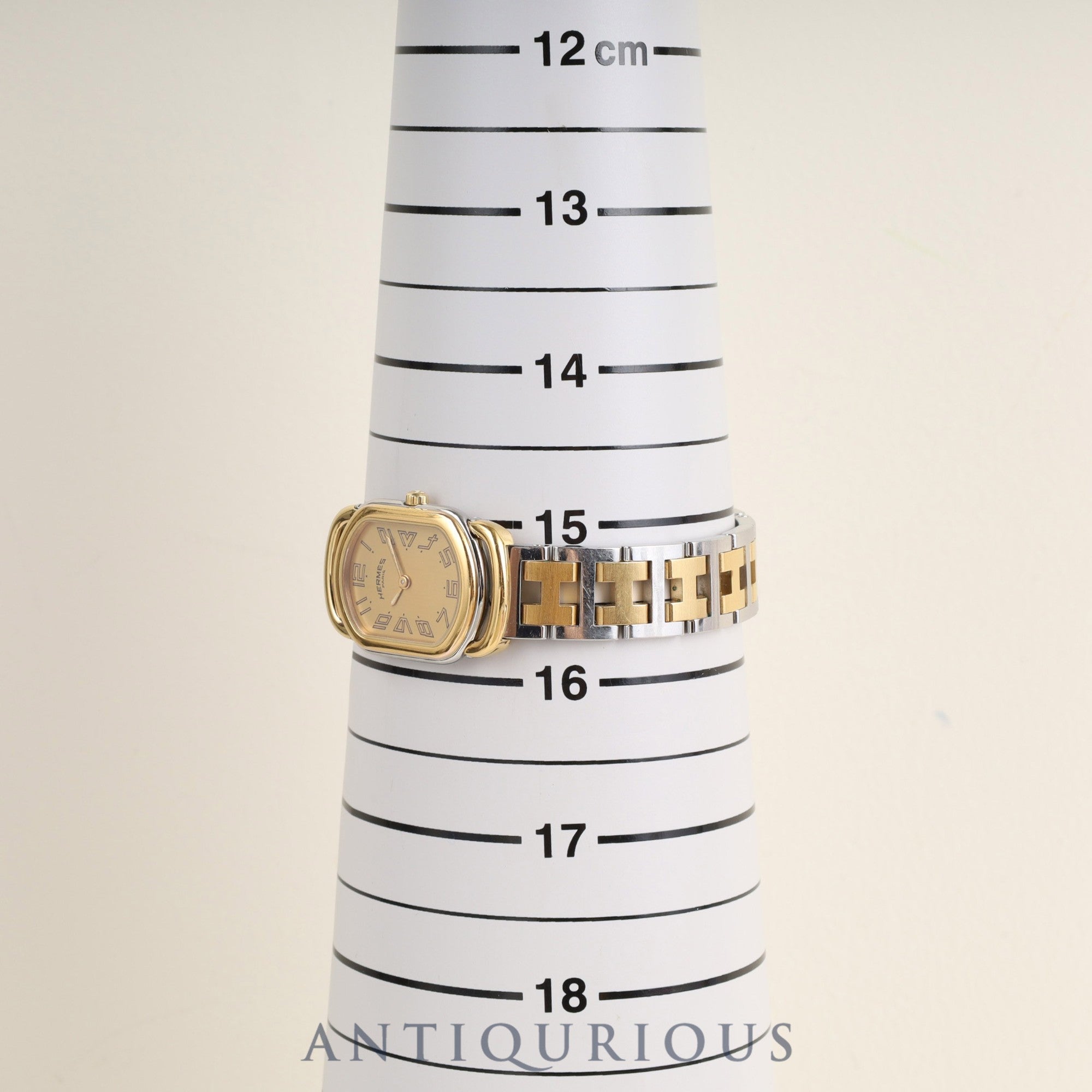 エルメス ラリー 77.03 クォーツ Cal.976.001 SS/GP SS/GP ゴールド文字盤 ケース オーバーホール済み