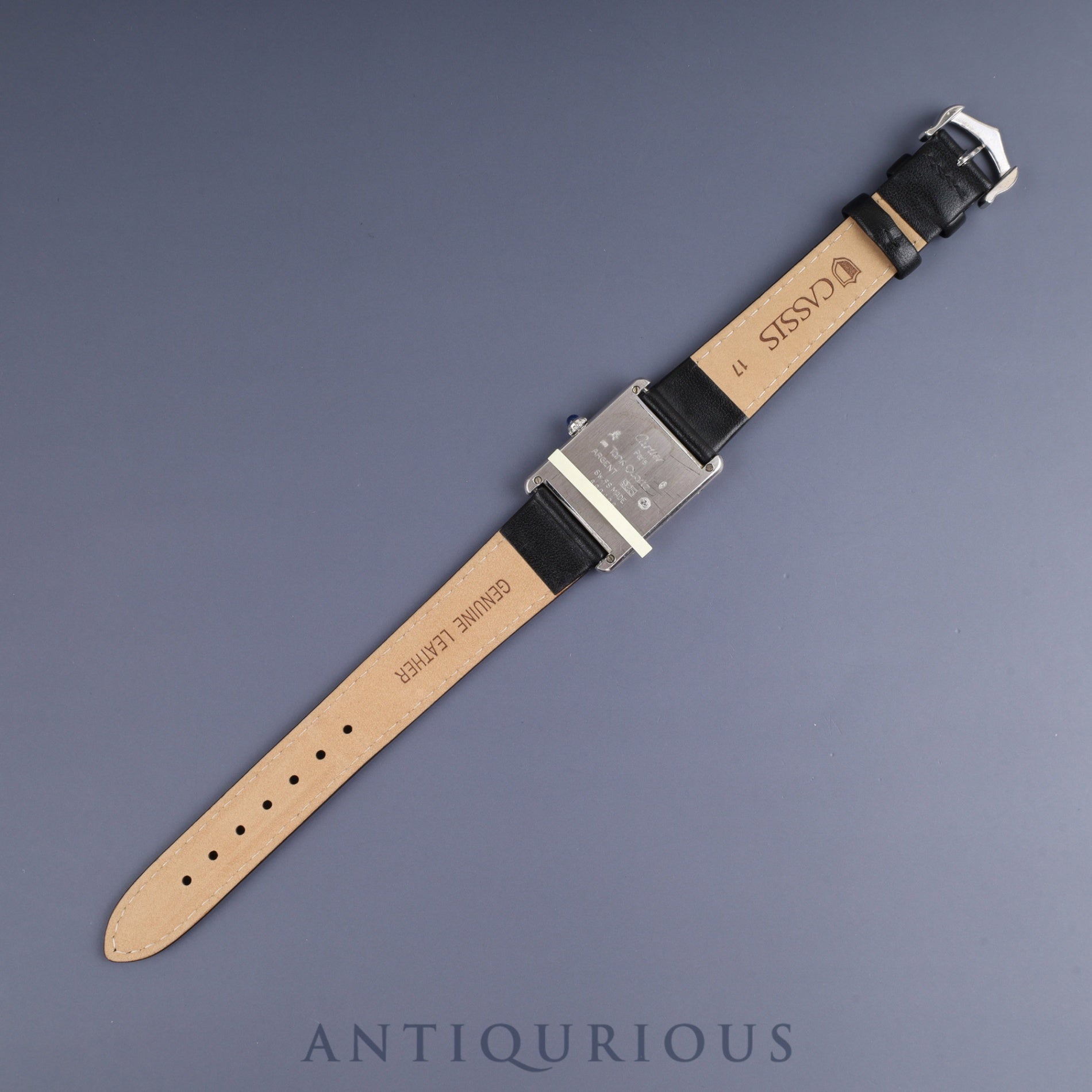 カルティエ マストタンク LM 690006 クォーツ Cal.81 SV925 革 純正尾錠(SS)ホワイトローマン文字盤 オーバーホール済み