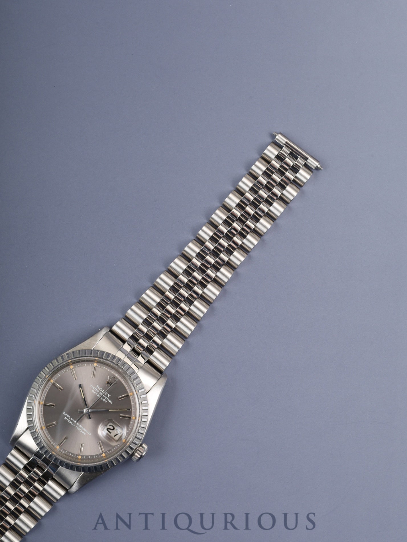 ロレックス デイトジャスト 1603 自動巻き Cal.1570 SS/SS SS グレー文字盤 3番(1972年)保証書 冊子 オーバーホール済み