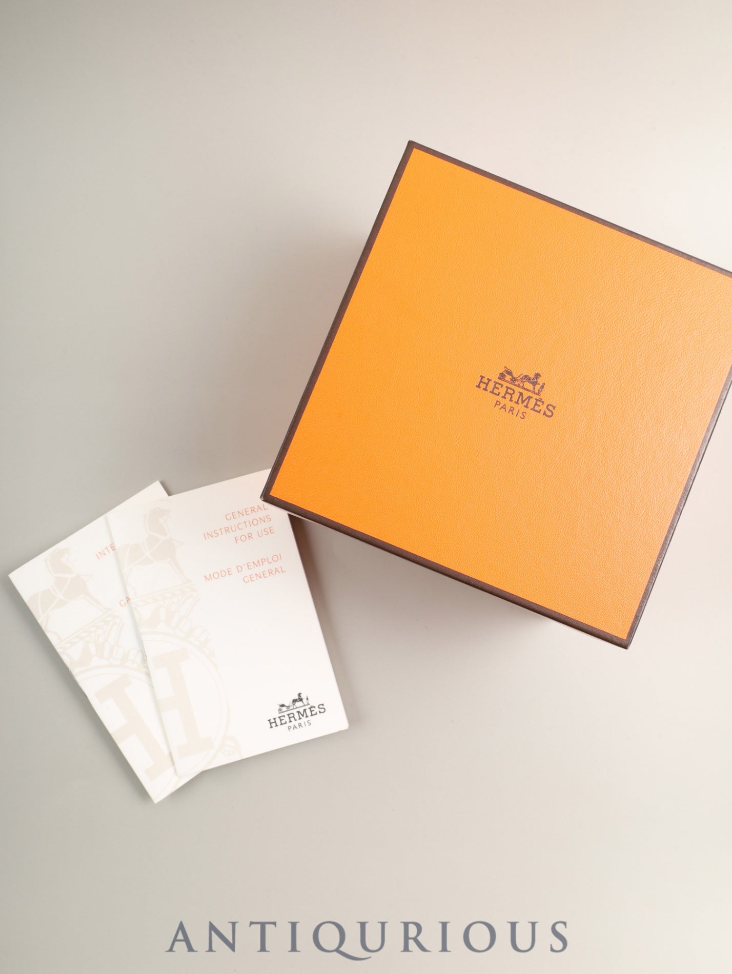 Hermes Rallye RA1.210 Quartz Cal.976.001 Stainless Steel Gray Dial Box Booklet Warranty Card Overhauled