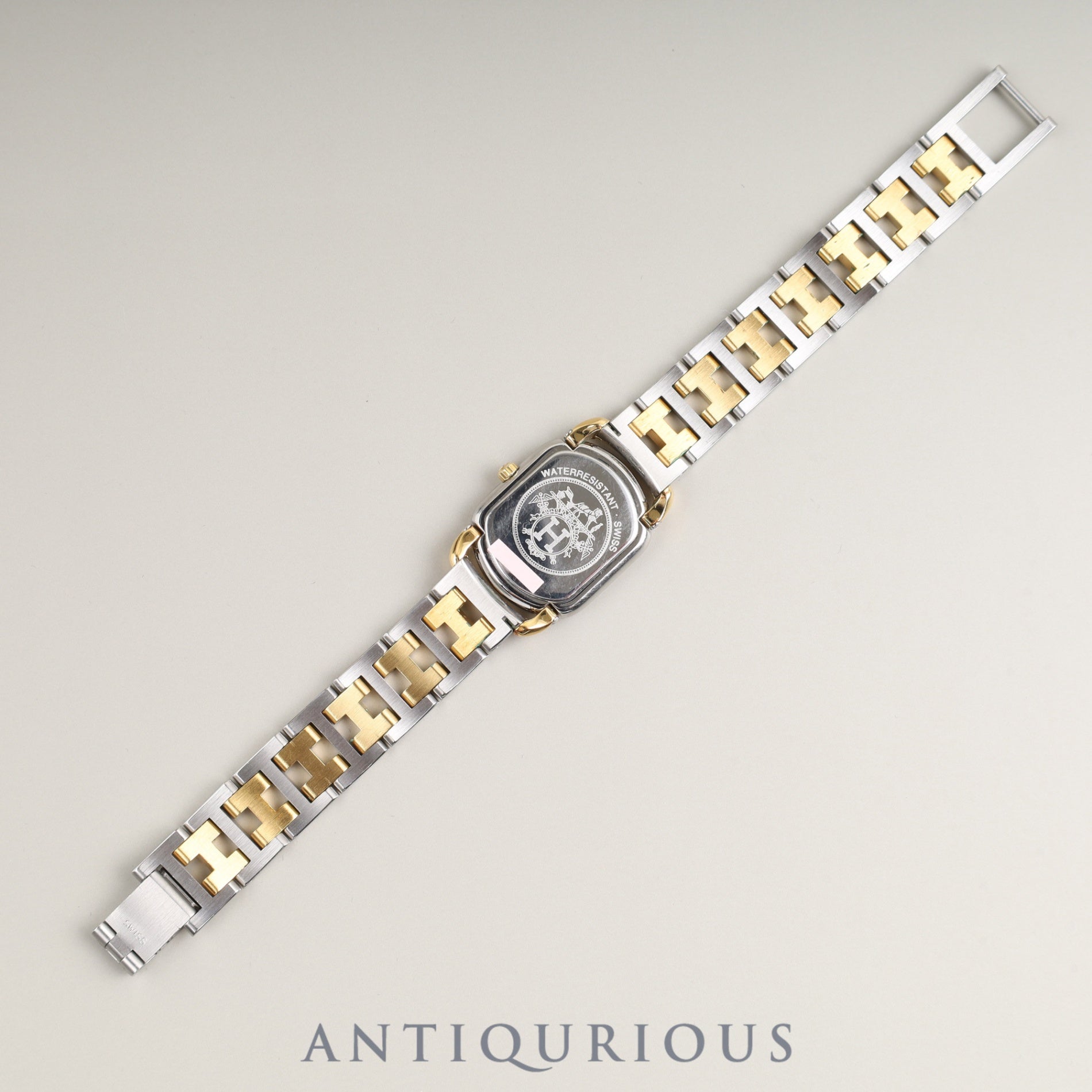 エルメス ラリー 77.03 クォーツ Cal.976.001 SS/GP SS/GP ゴールド文字盤 ケース オーバーホール済み