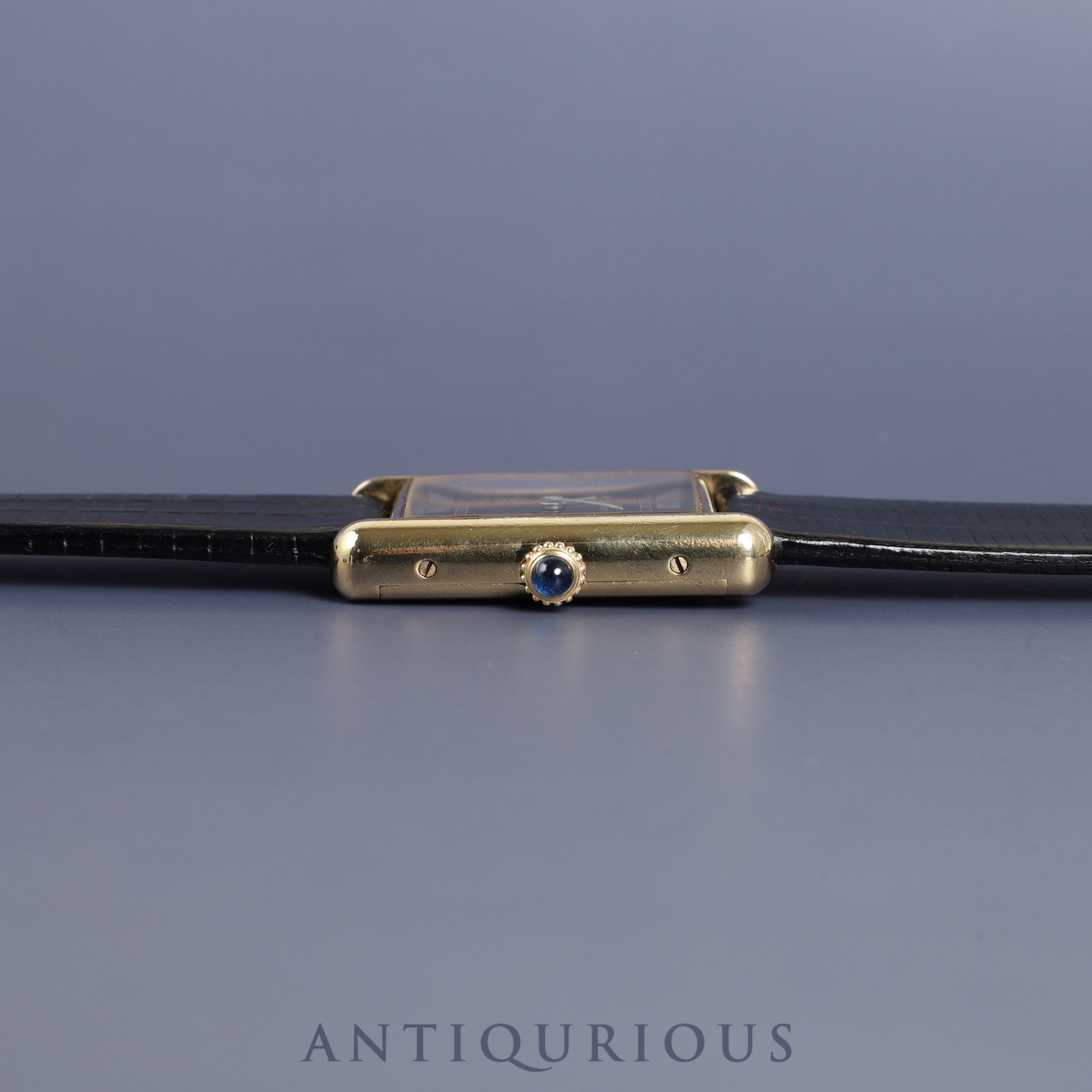 Cartier Must Tank LM 81974913 Manual winding Cal.78-1 Leather Genuine buckle (GP) Black Roman dial Warranty (no date) Overhauled