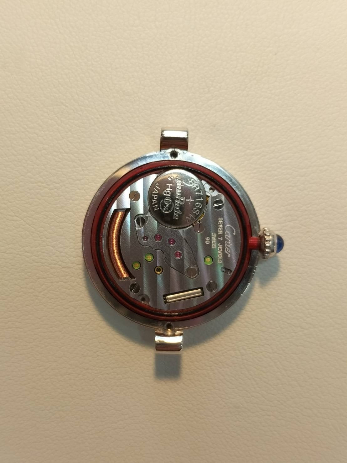 カルティエ マスト ヴァンドーム VLC SM 1850 クォーツ Cal.90 SV925 革 純正Dバックル(SS) カッパー文字盤 オーバーホール済み 世界500本限定