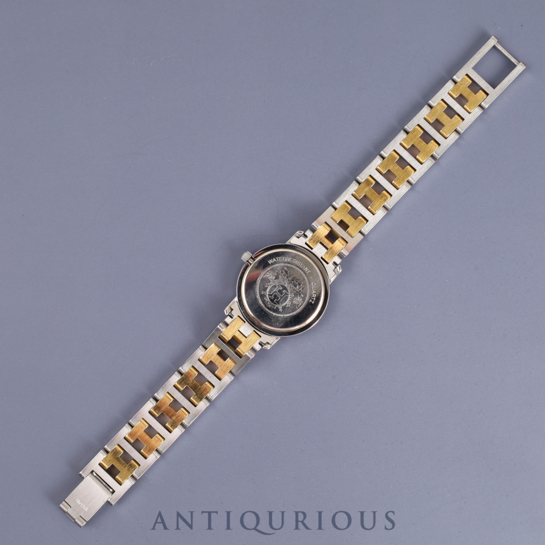 エルメス クリッパー クォーツ SS/GP ホワイト文字盤 24.0mm