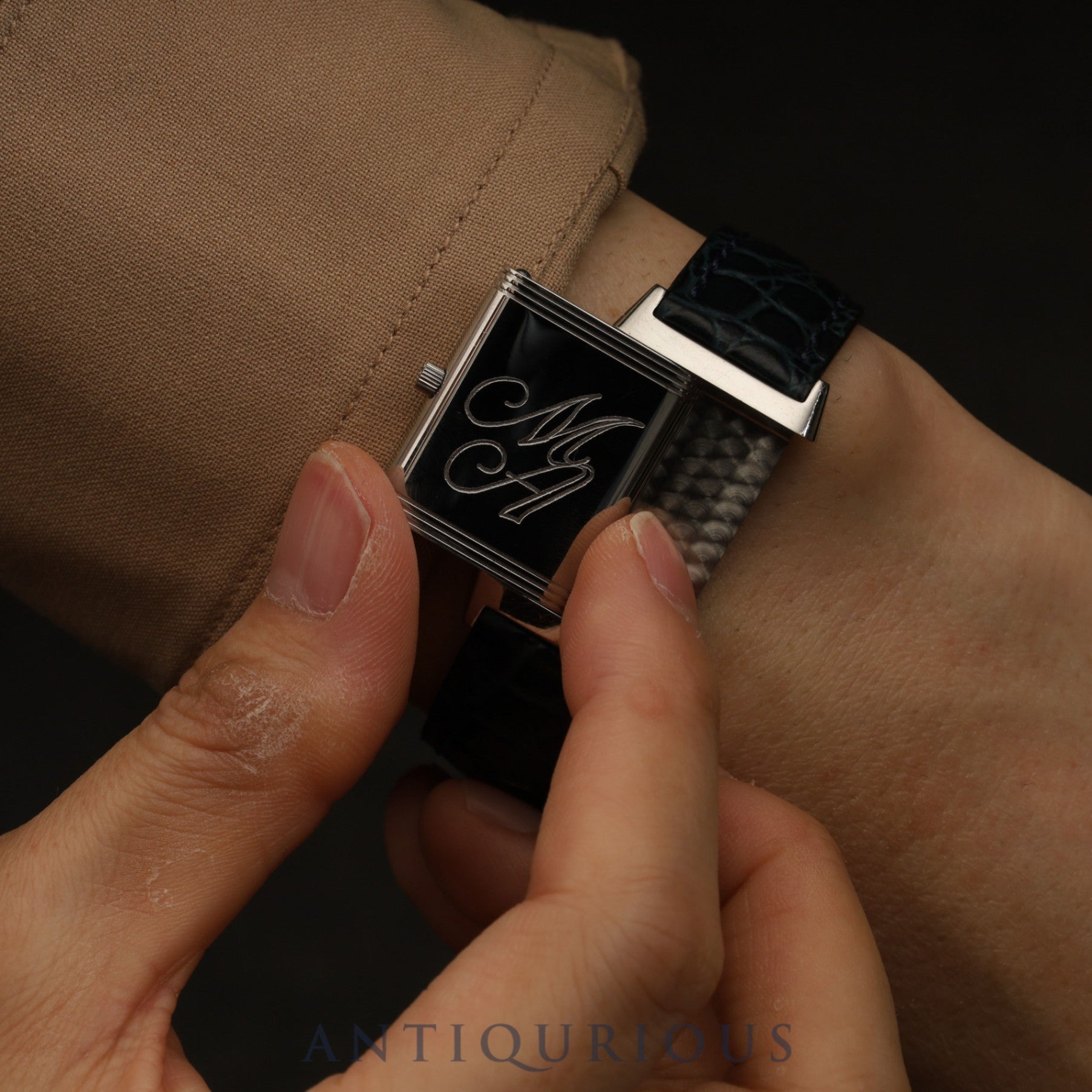 Jaeger-LeCoultre Reverso Classic 250.8.86 Manual Winding Cal.846/1 Leather Genuine Buckle (SS) Silver Arabic Dial (Case Back Engraved) Box, Case, Booklet, Warranty Card (1995) Overhauled