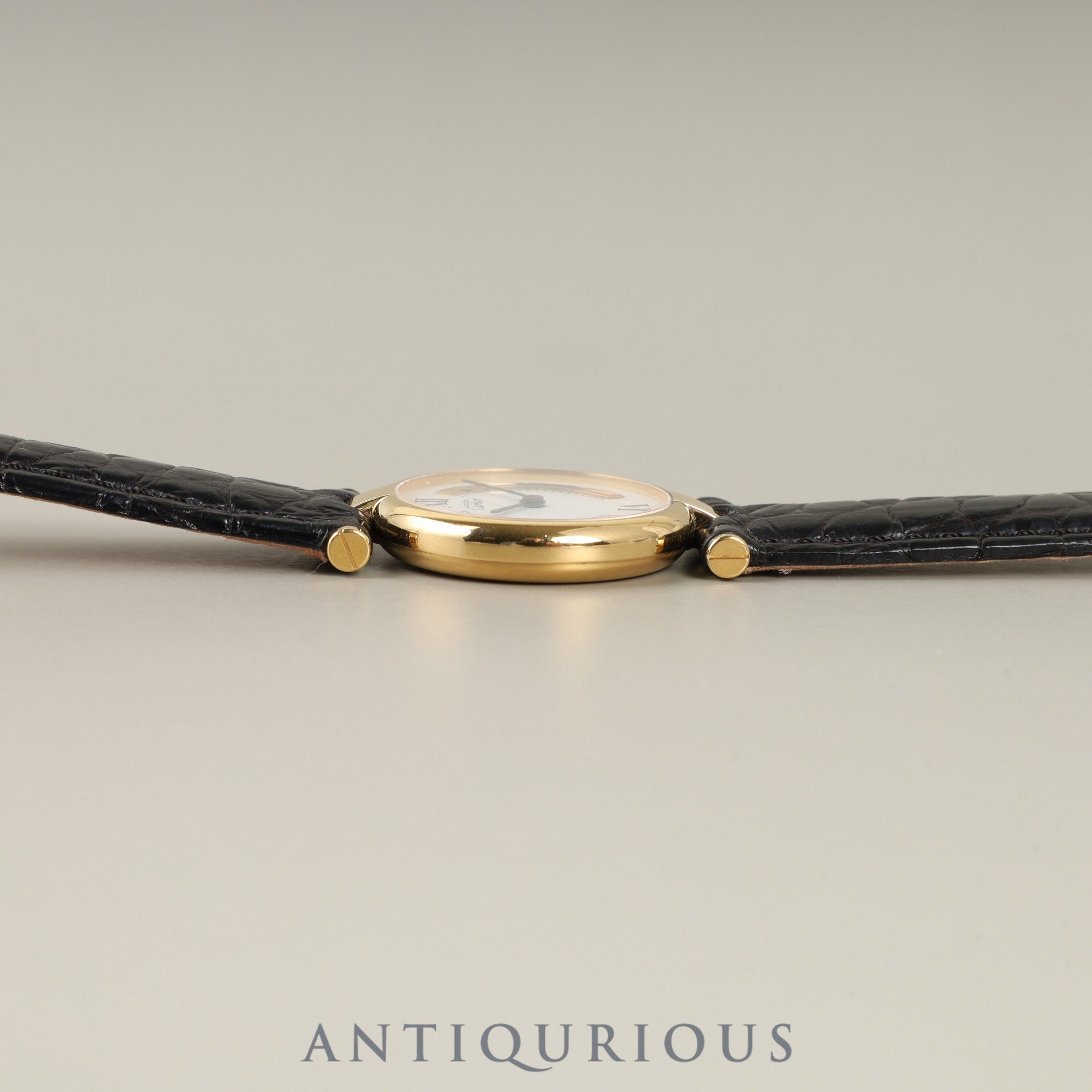 カルティエ マスト ヴァンドーム VLC SM W1006554 / 590004 クォーツ Cal.90 SV925 革 純正Dバックル(GP) サイドトリニティ文字盤 冊子 保証書(1994年)オーバーホール済み