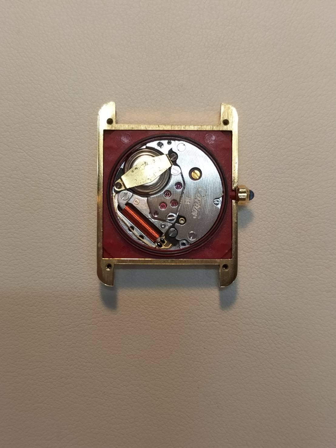 カルティエ マストタンク LM 6 81006 クォーツ Cal.81 SV925 革 純正尾錠(GP) グレー飛びローマン文字盤 オーバーホール済み