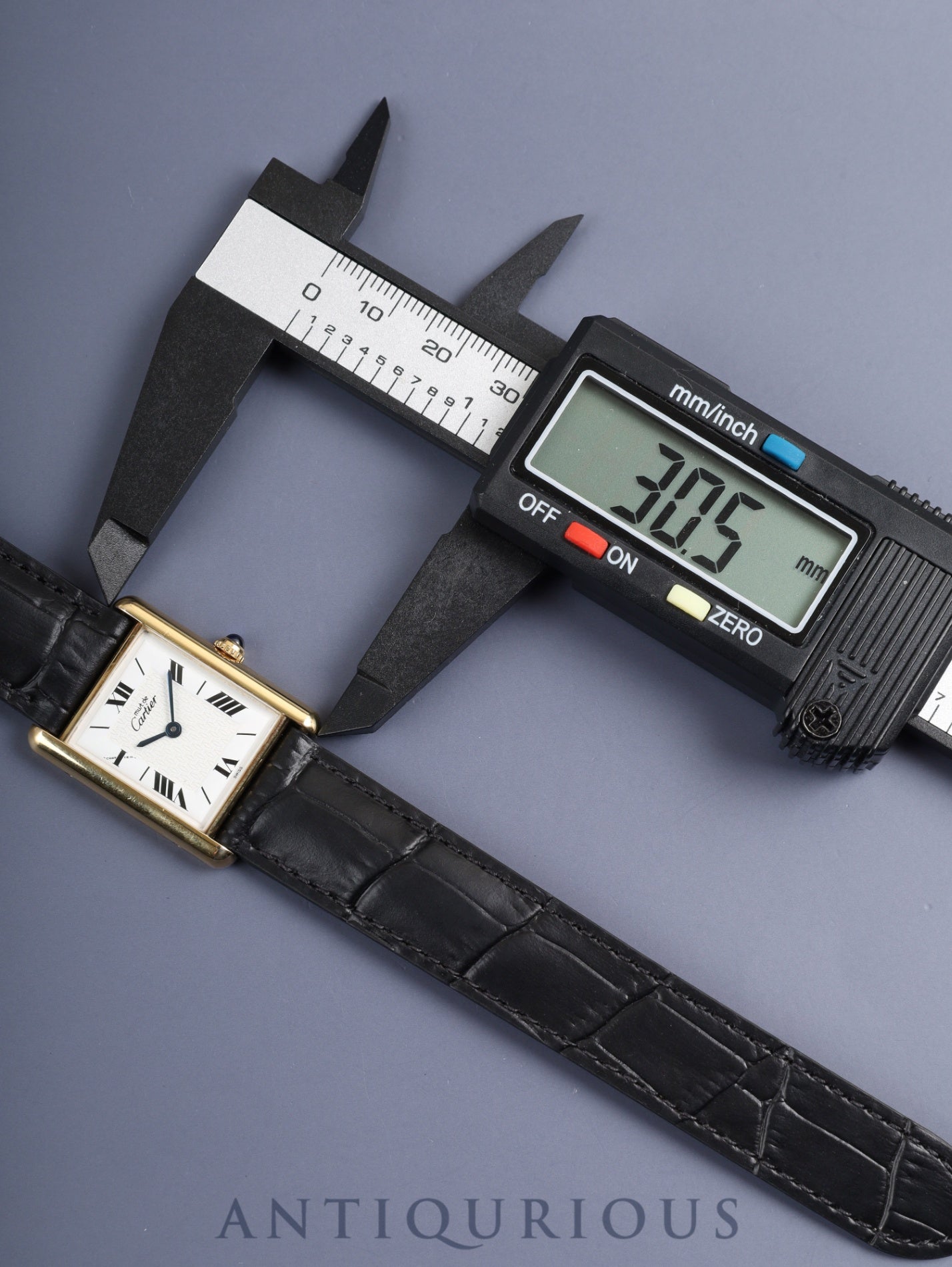 カルティエ マストタンク LM 1615 クォーツ Cal.690 SV925 革 純正尾Dバックル(GP)ホワイト飛びローマンCC文字盤(SWISS表記) オーバーホール済み