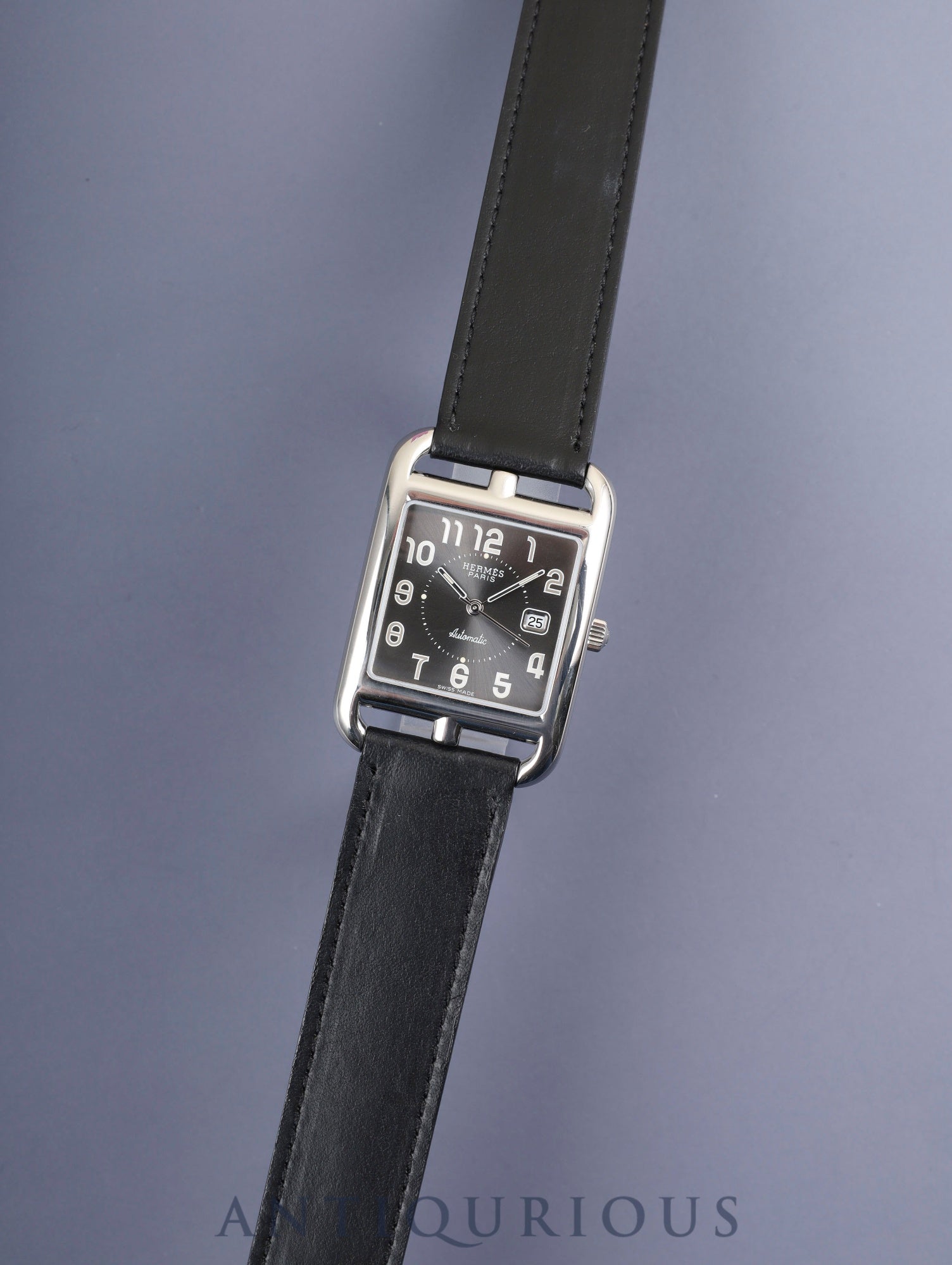 エルメス ケープコッド CC1.710 自動巻き Cal.- SS 革 純正尾錠(SS)グレーアラビア文字盤 保証書 エルメスにてにてコンプリートサービス済み