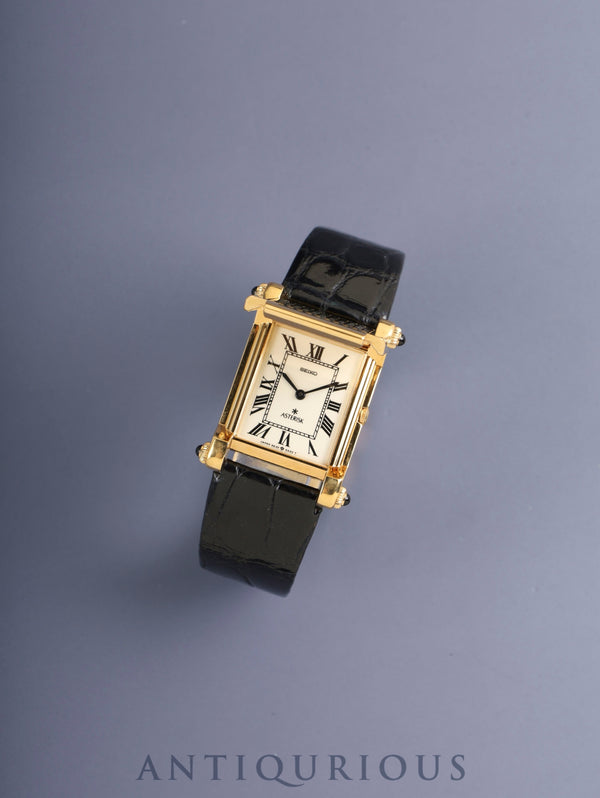 セイコー アスタリスク 渡辺雪三郎モデル 5E30-5A30 クォーツ Cal.5B30A SS(GP)純正革ベルト(使用感あり)純正バックル(GP)アイボリーローマン文字盤 オーバーホール済み