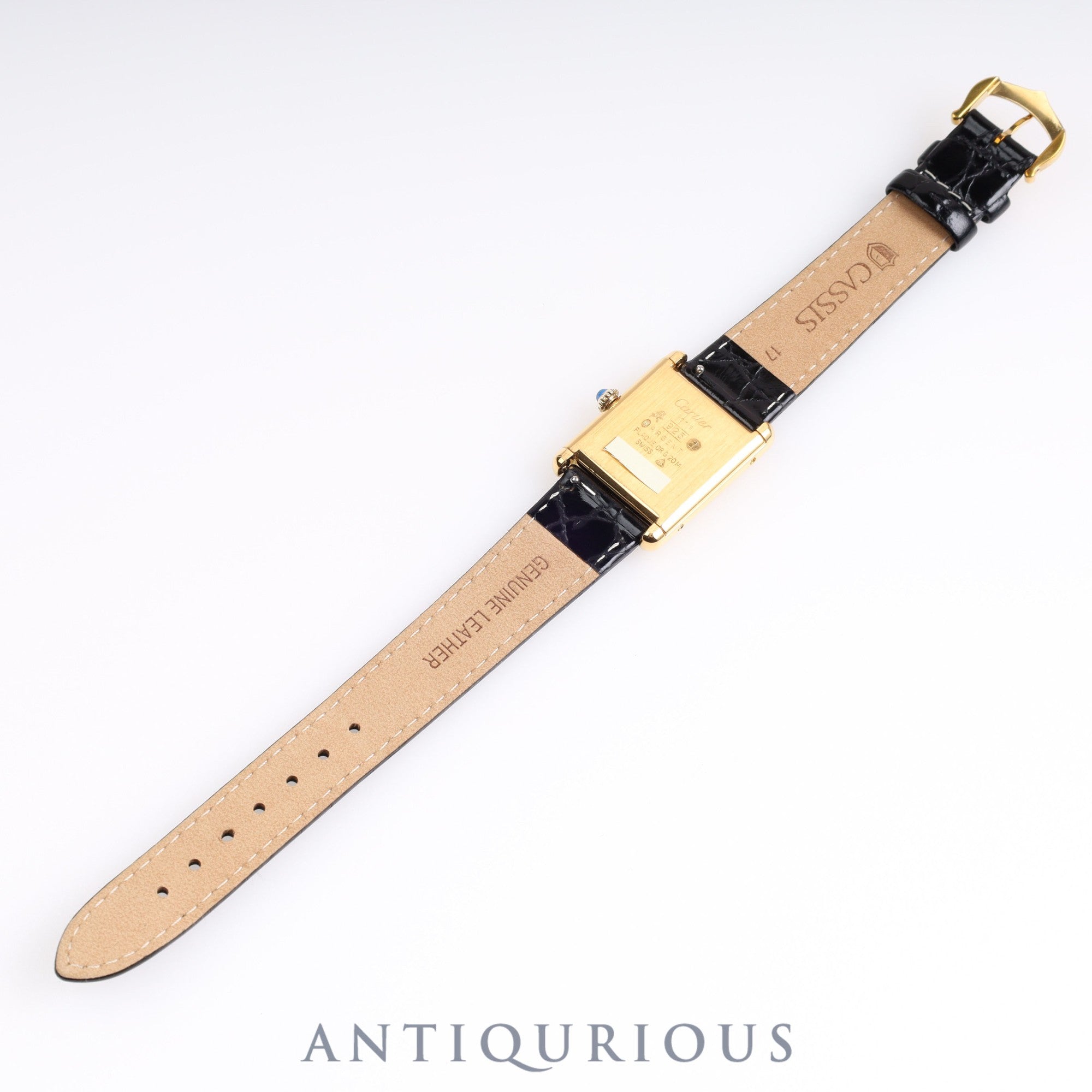 Cartier Must Tank LM Manual Winding Black Roman Dial