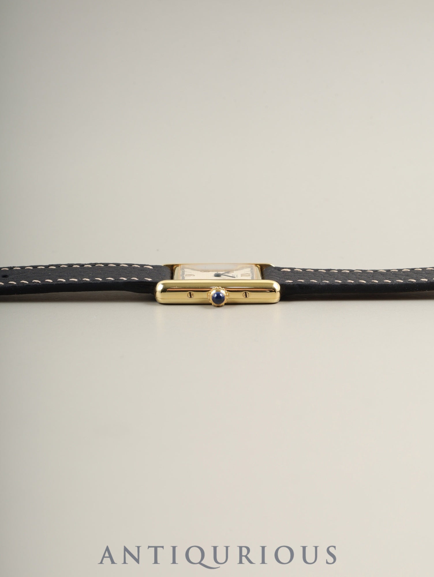 カルティエ マストタンク SM 5057001 クォーツ Cal.057 SV925 革 純正尾錠(GP)飛びアラビアCC文字盤 1982年頃~1995年頃 オーバーホール済み 新品仕上げ済み