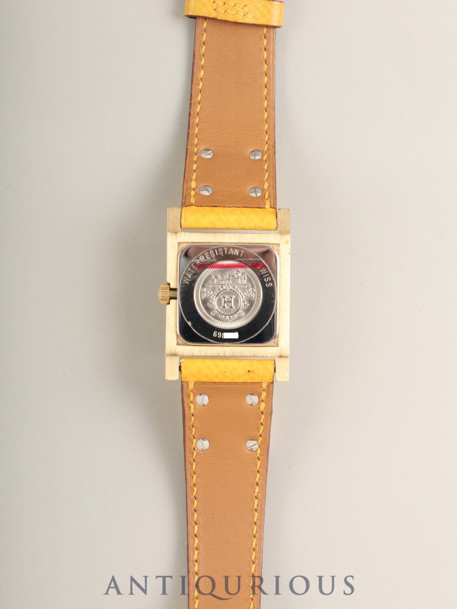 エルメス メドール 11.01 クォーツ Cal.ETA976.001 GP 純正革ベルト(◯Y刻印:1995年 / 使用感あり) 純正ピンバックル(GP)ホワイト文字盤 オーバーホール済み