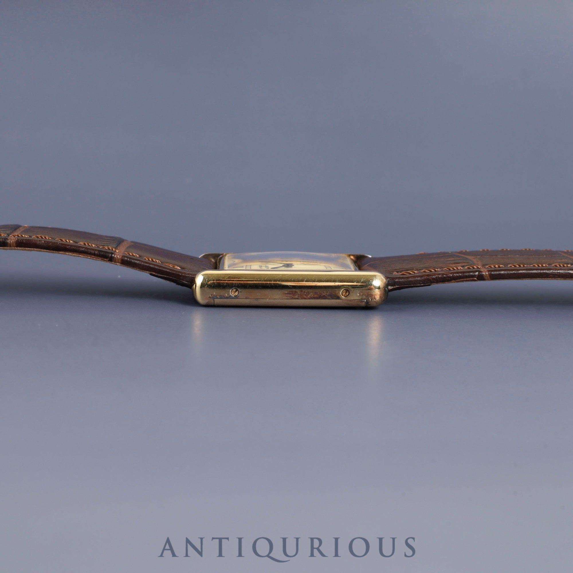 カルティエ マストタンク LM 手巻き SV925 革 純正尾錠(GP) アイボリーローマン文字盤 1976年頃~1981年頃 カルティエブティックにてコンプリートサービス済み