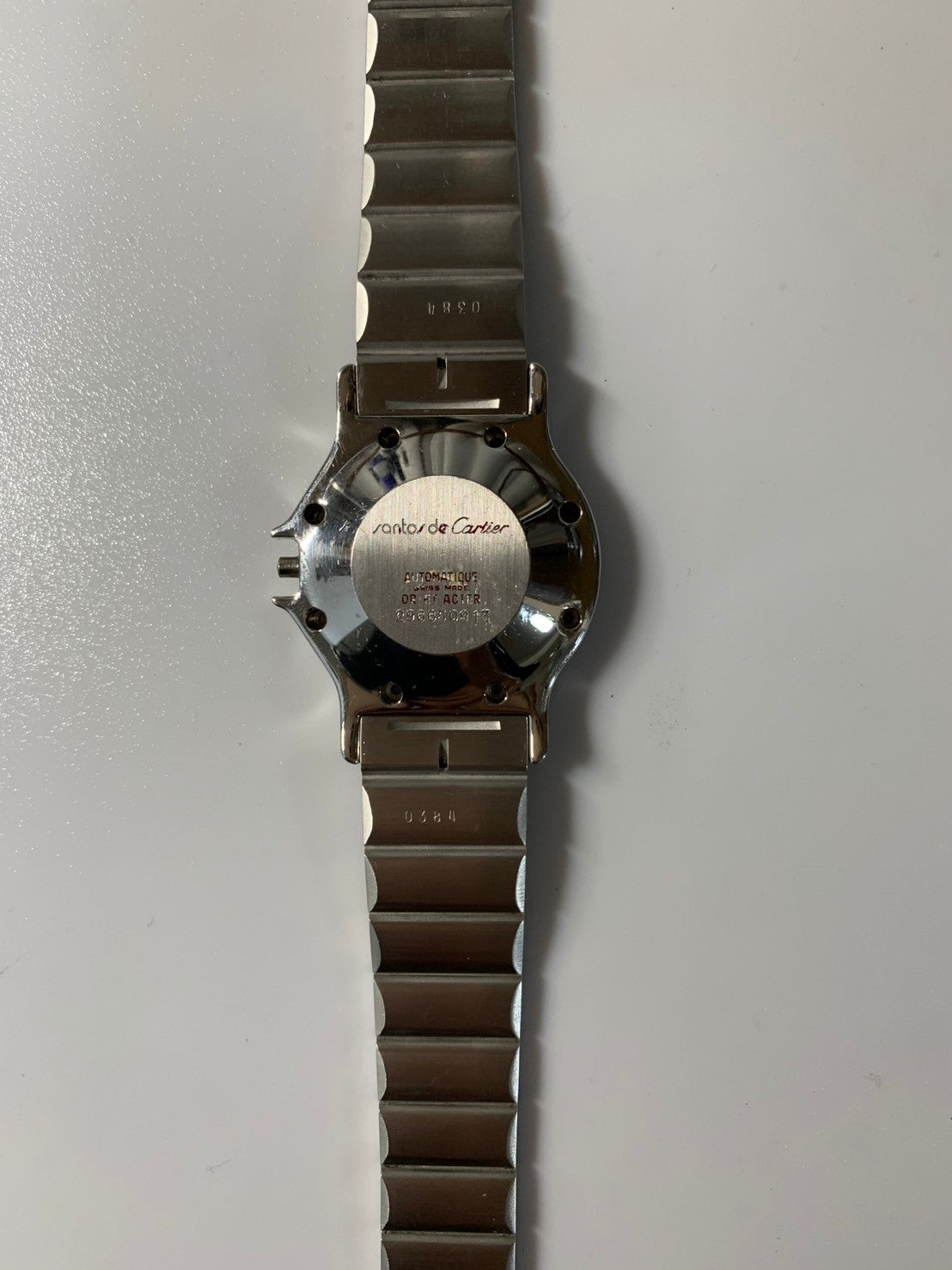 Cartier Santos Octagon LM 2966 Automatic Caliber ETA2671 Stainless Steel/Yellow Gold White Roman Dial Box and Booklet Overhauled