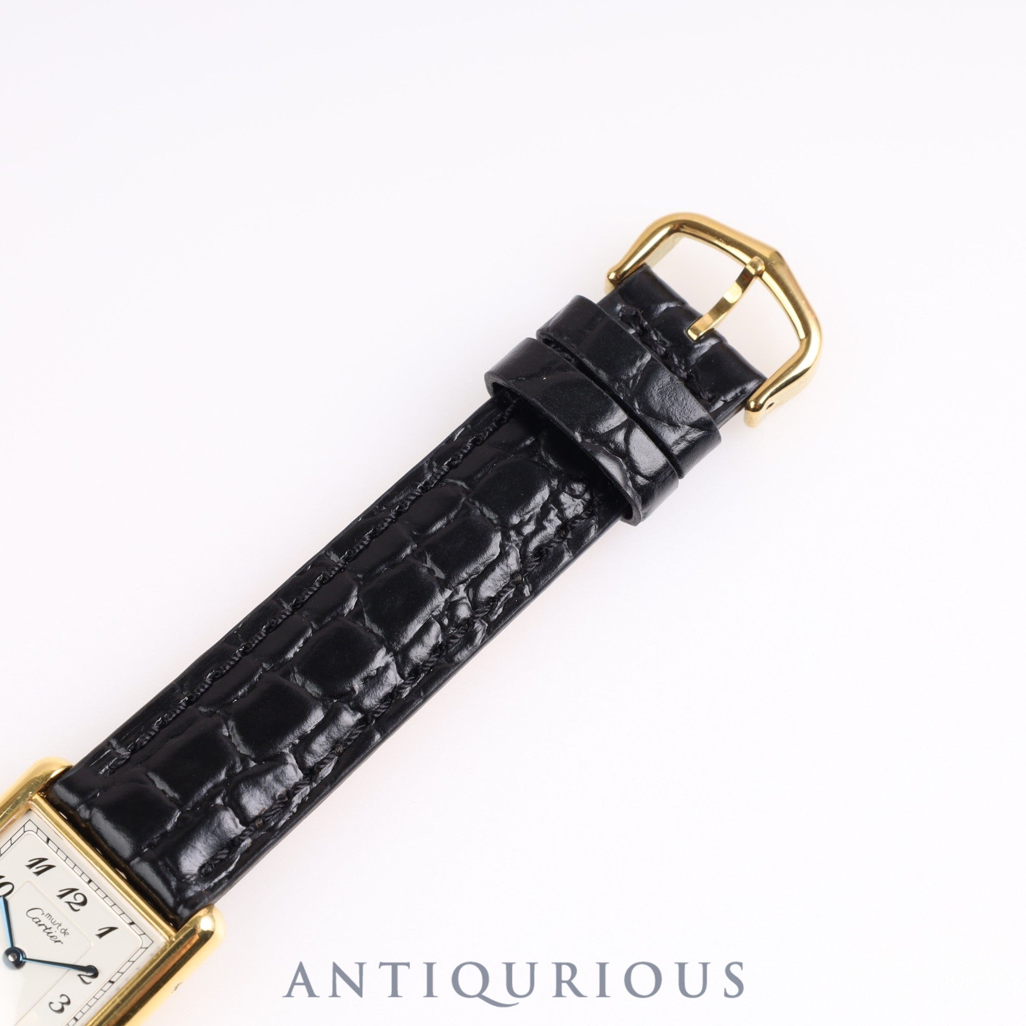 Cartier Must Tank LM QZ 590005 Arabic Dial SV925 Leather