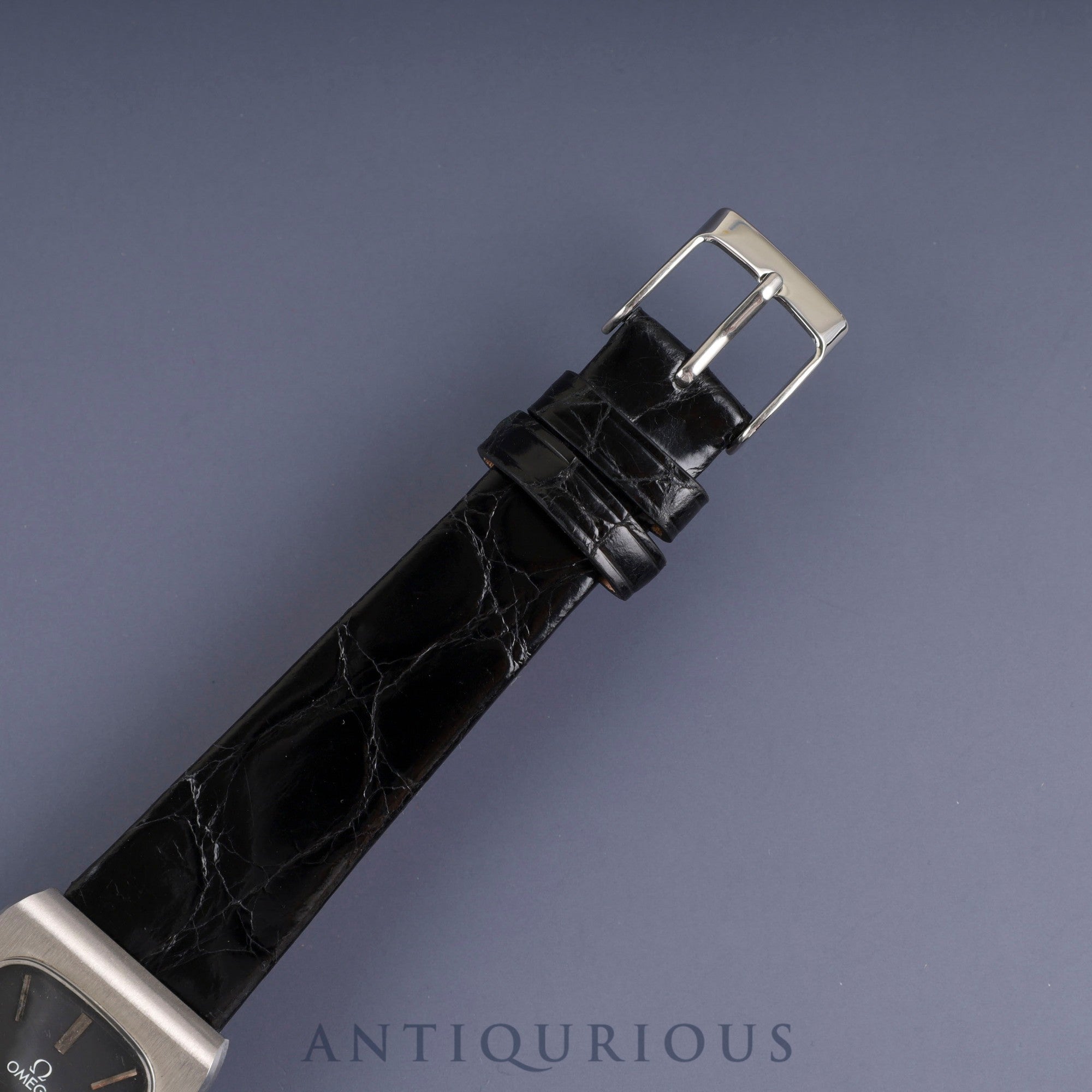 オメガ ジュネーブ 511.0469 手巻き SS 革 社外尾錠 (SS)ブラック文字盤 オーバーホール済み