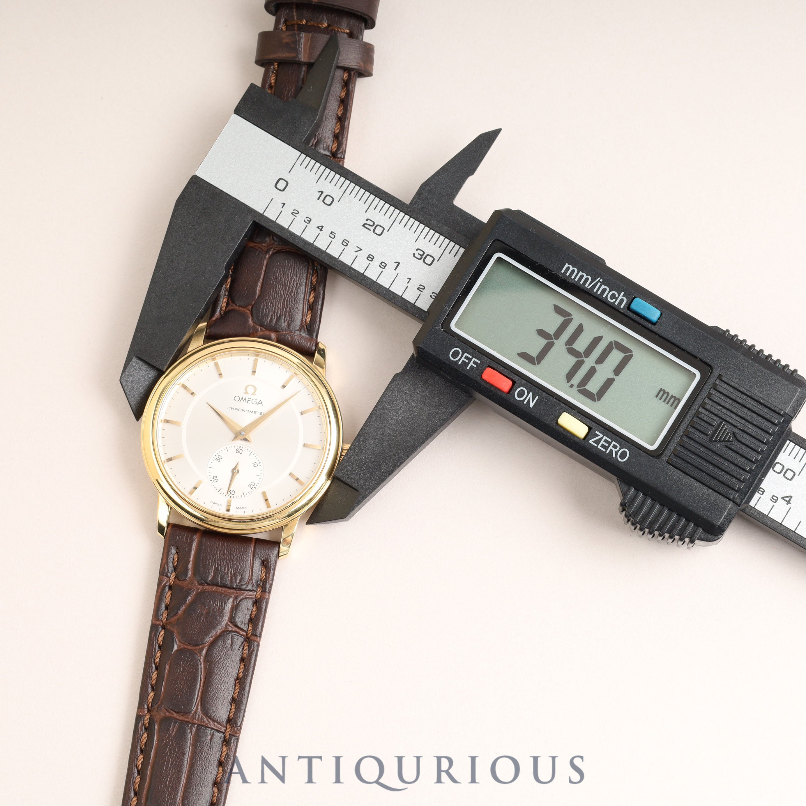 Omega De Ville Prestige 4620.31 Manual winding Cal.652 YG Leather Genuine buckle (GP) Silver dial 34mm