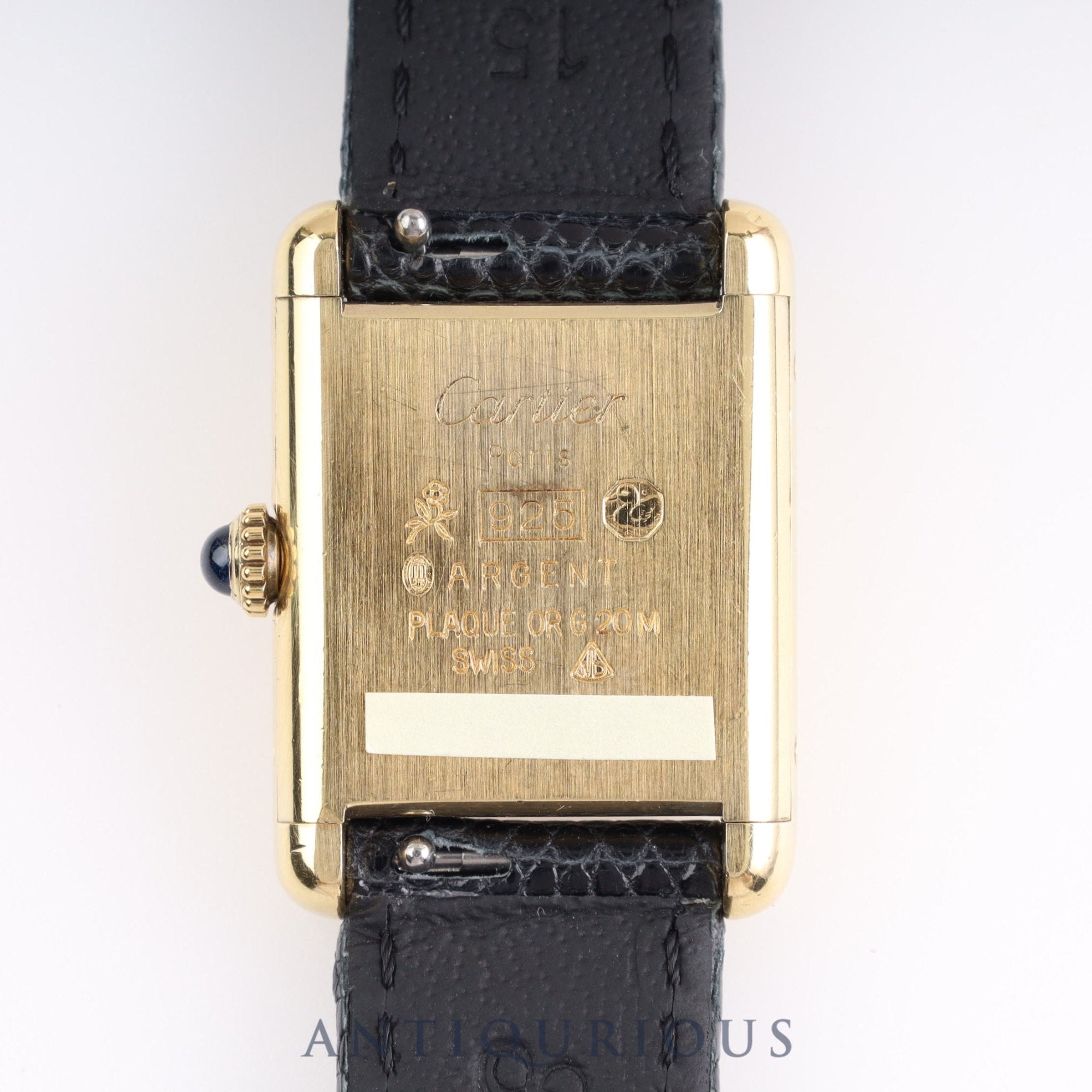 Cartier Must Tank SM Manual winding SV925 Leather Genuine buckle (GP) Ivory Roman dial Cartier boutique complete service
