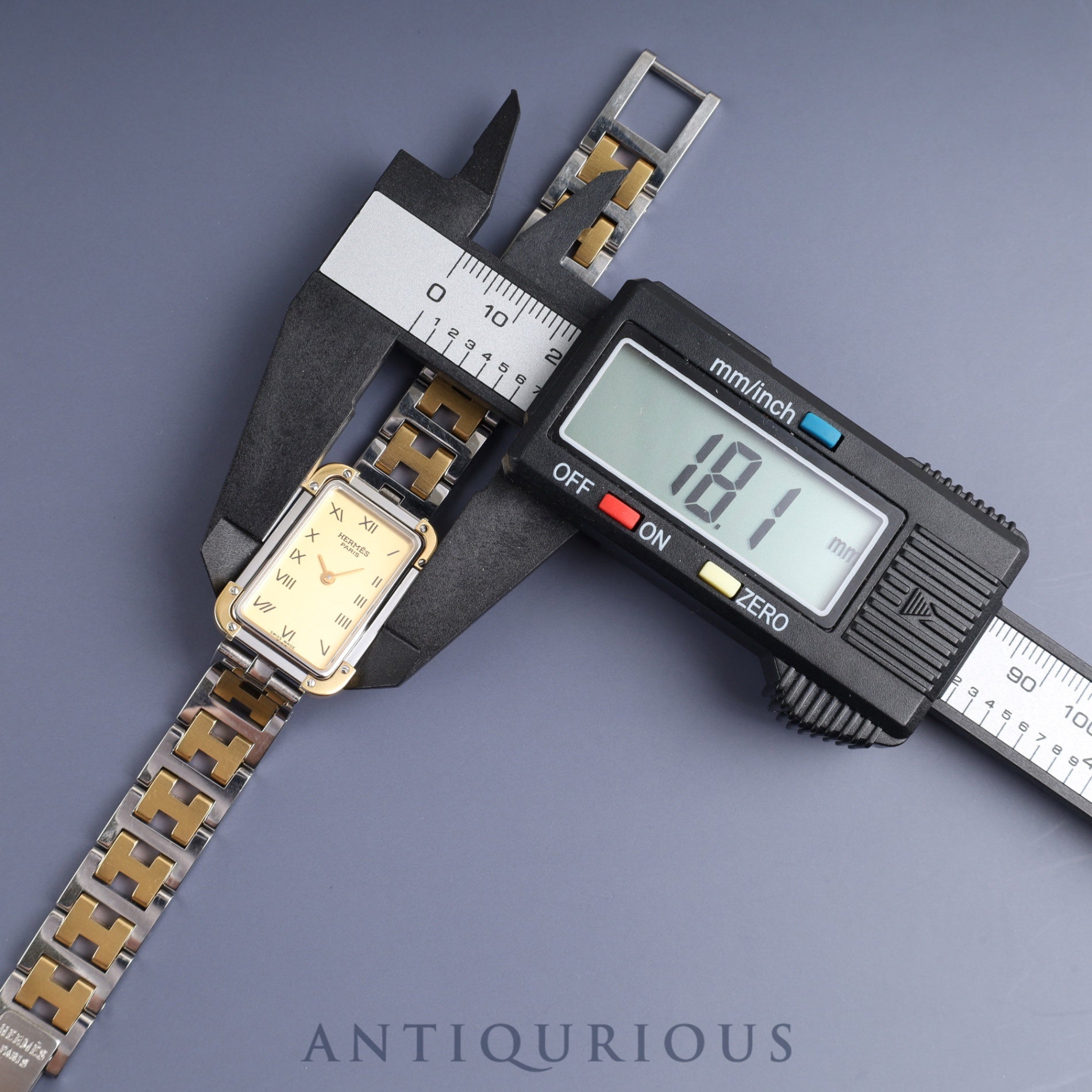 Hermes Cloajour CR1.240 Quartz Cal.976.001 SS / GP SS / GP Champagne Dial Overhauled