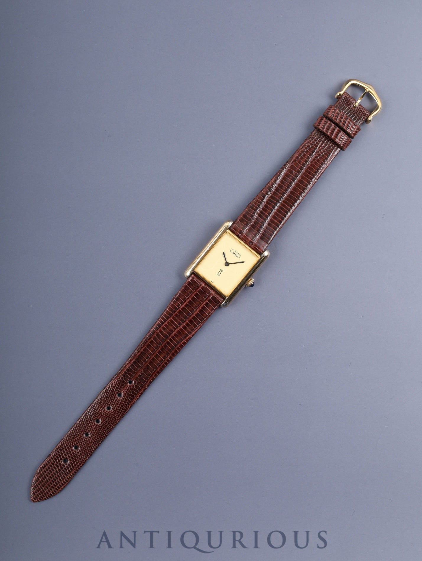 カルティエ マストタンク LM 手巻き Cal.78-1 SV925 革 純正尾錠(GP)アイボリー文字盤 1976年頃~1981年頃 オーバーホール済み