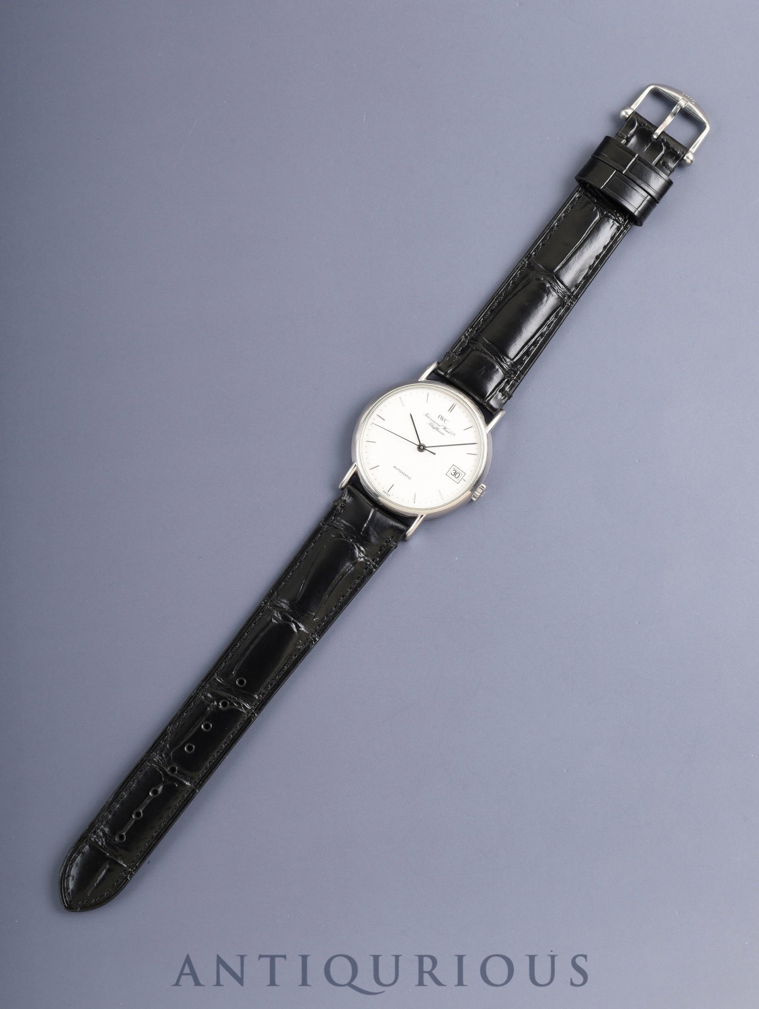 IWC ポートフィノ 3513-1 自動巻き Cal.C.37521 SS 革 純正ピンバックル(SS)ホワイト文字盤(SWISS表記)オーバーホール済み アイダブリュシー