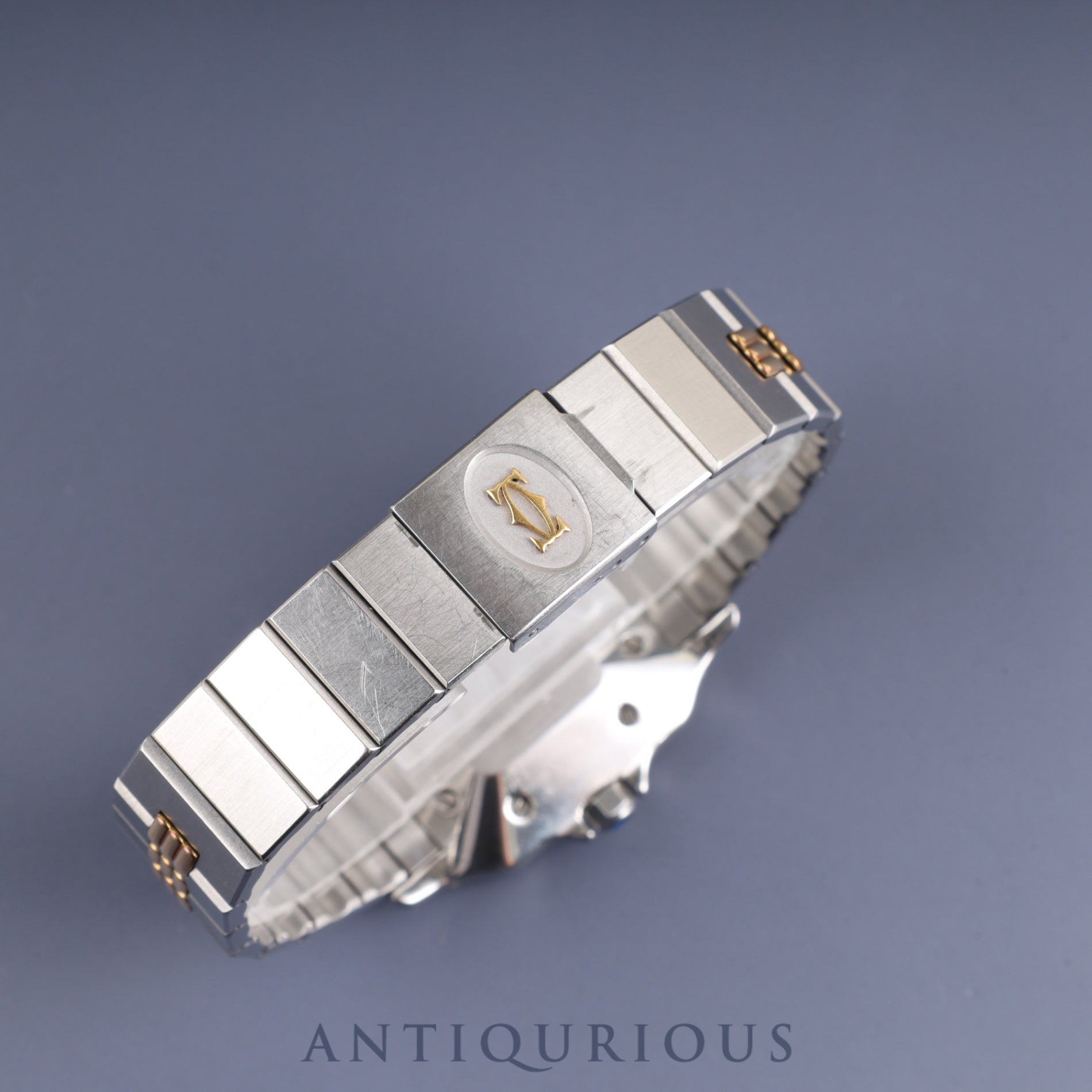 Cartier Santos Galbee LM 2961 Automatic SS/YG SS/YG Godron bracelet Ivory dial Overhauled