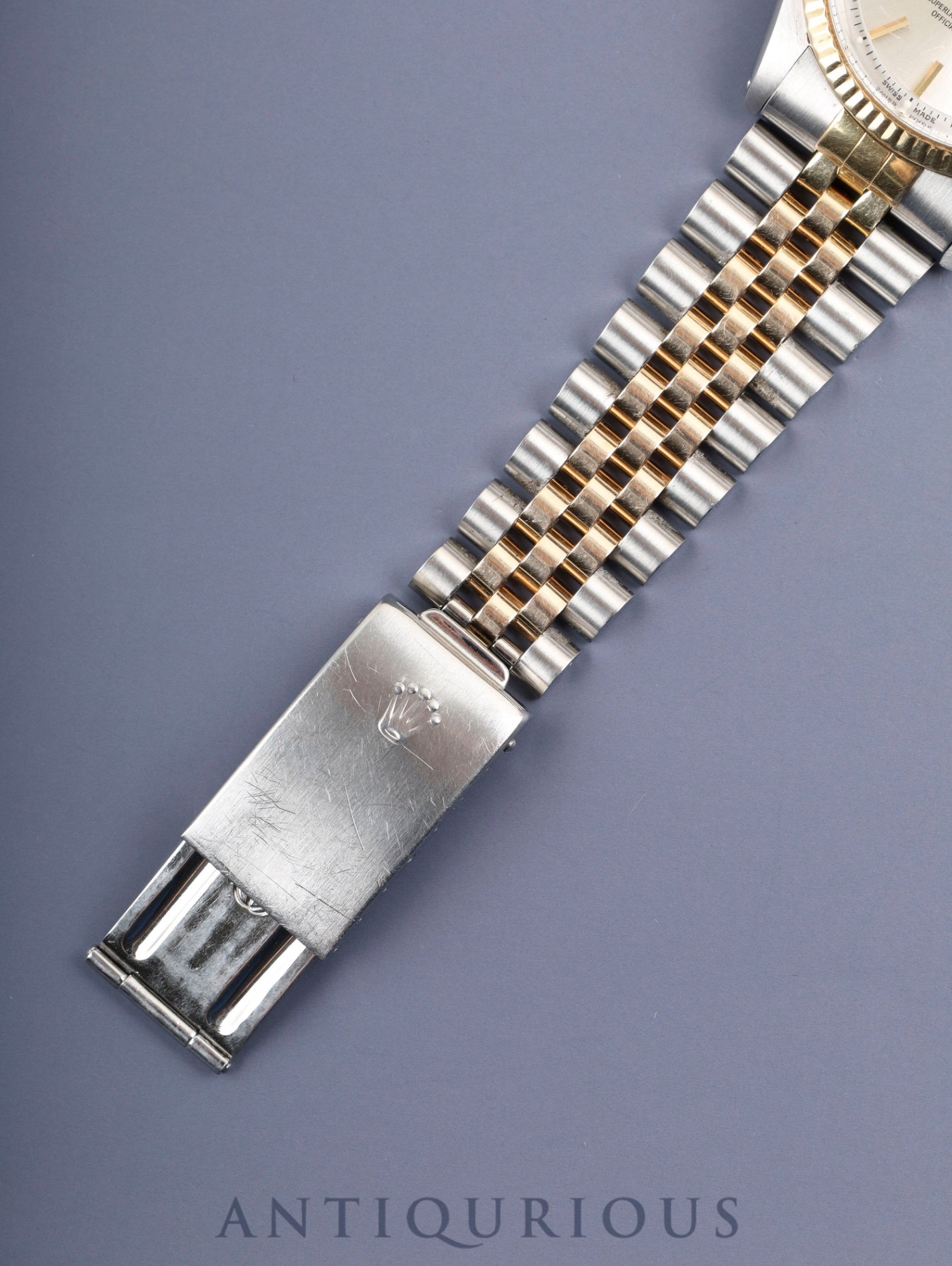 ロレックス デイトジャスト 1601 自動巻き Cal.1570 SS/YG SS/YG シルバー文字盤 38番(1973年)国際サービス保証(2014年)オーバーホール済み