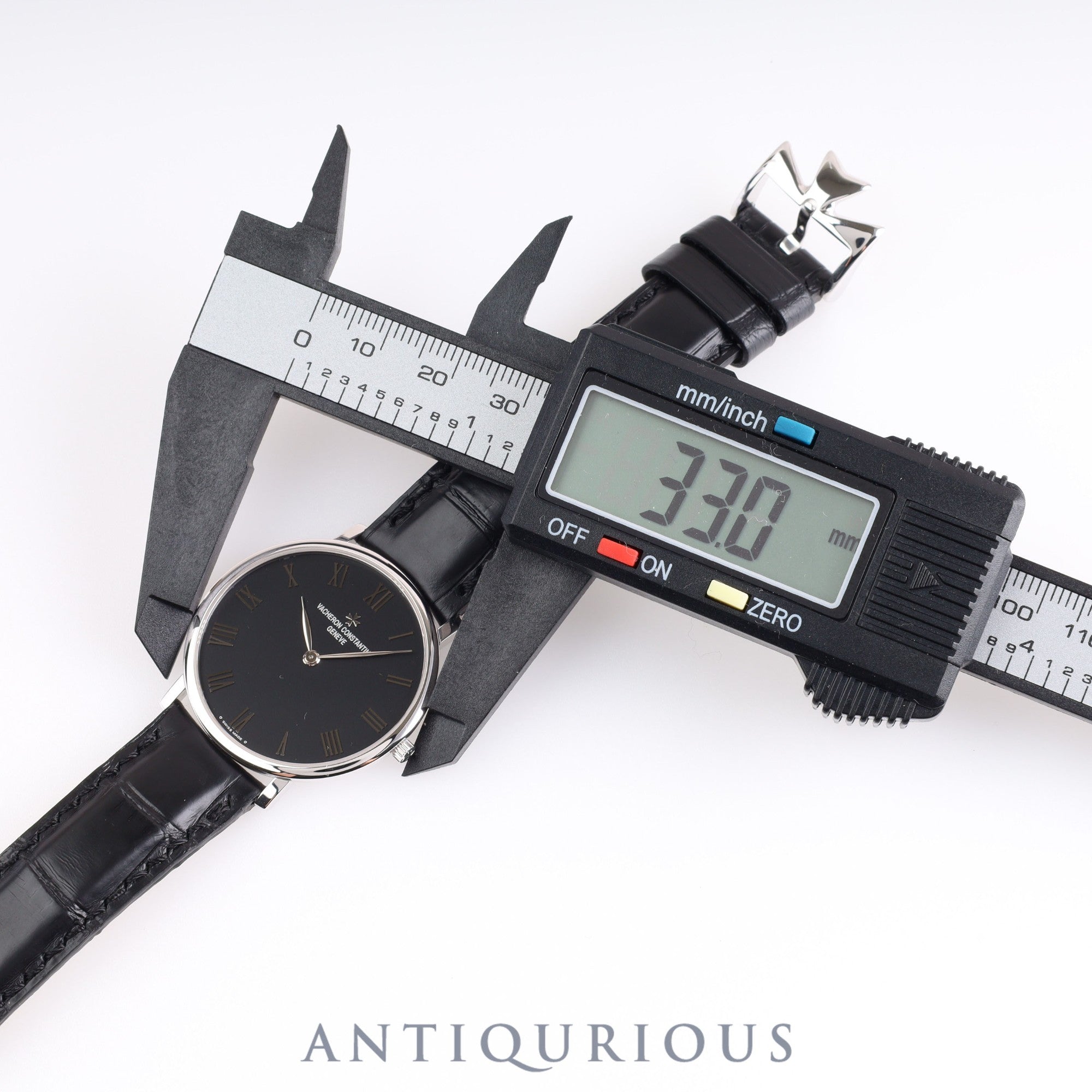 ヴァシュロン・コンスタンタン エッセンシャルフラット 31160/000G-8996 手巻き Cal.1132 WG 革 黒文字盤 33.0mm ※2023/6/12 コンプリートサービス済み