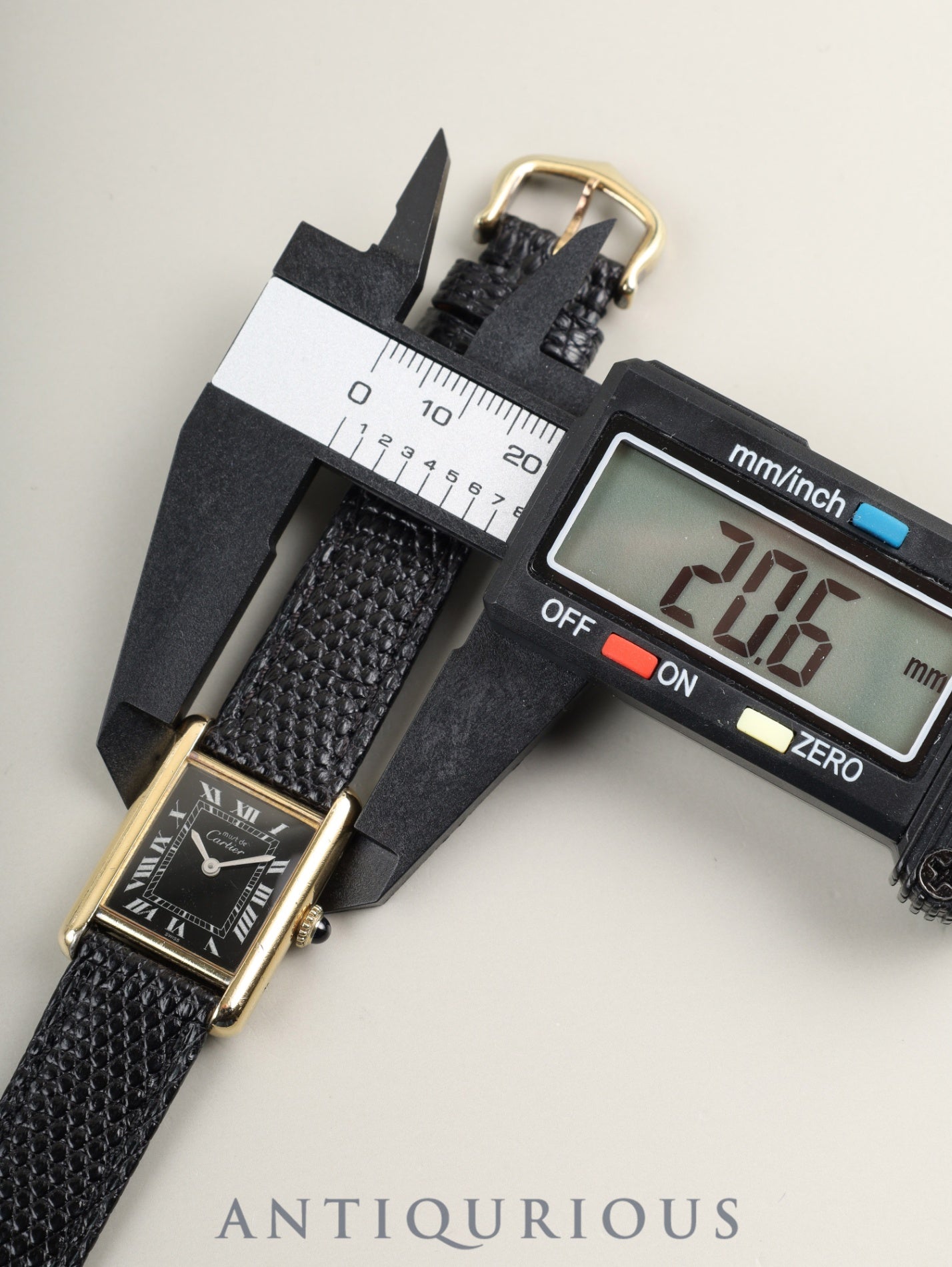 カルティエ マストタンク SM 手巻き Cal.78-1 SV925 革 純正ピンバックル(GP)ブラックローマン文字盤(SWISS表記 )オーバーホール済み