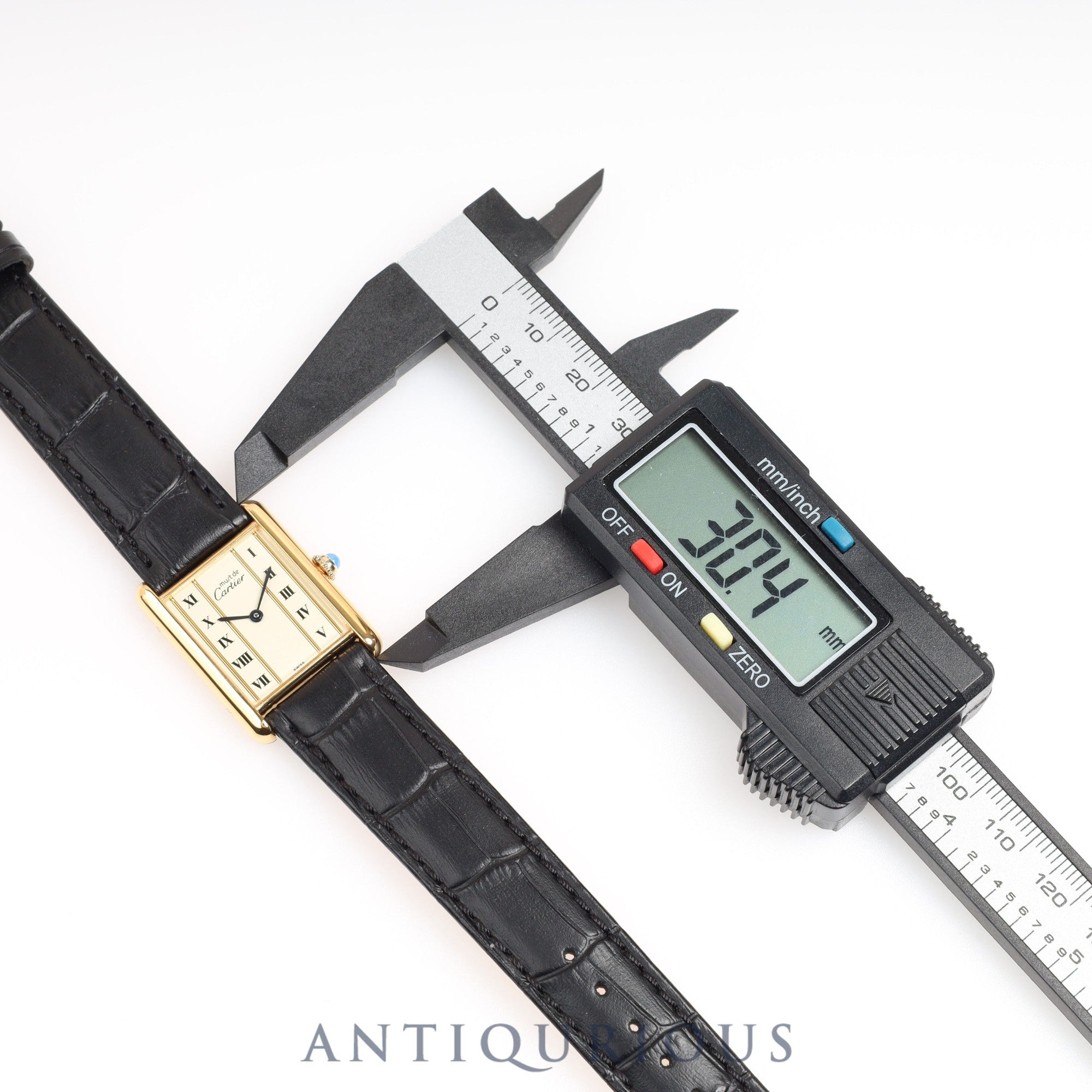 Cartier Must Tank LM QZ Straight Roman Newly Refurbished