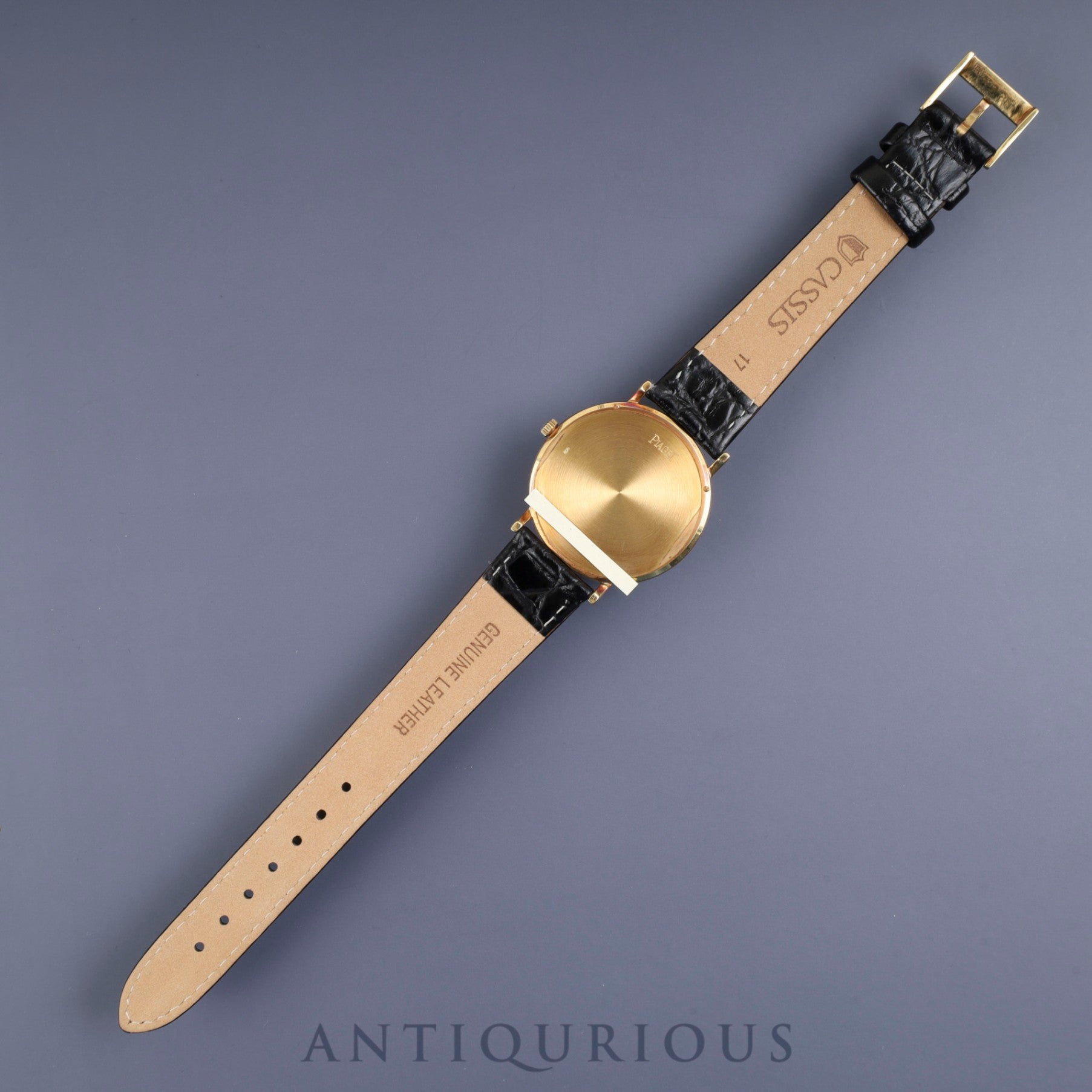 ピアジェ ラウンド 9035N 手巻き Cal.9P2 750 革 純正尾錠(GP) ホワイト文字盤 32mm 保証書 オーバーホール済み