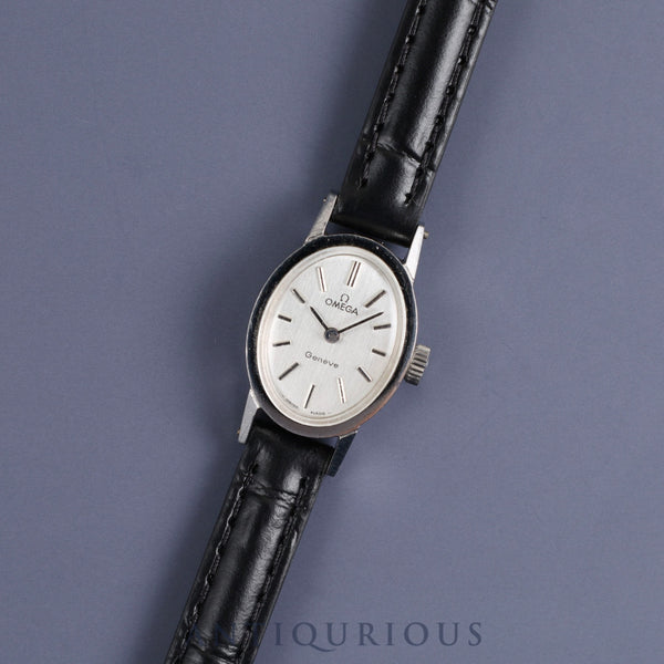 オメガ ジュネーブ 511.0363 手巻き SS 革 社外尾錠(SS)シルバー文字盤 オーバホール済み