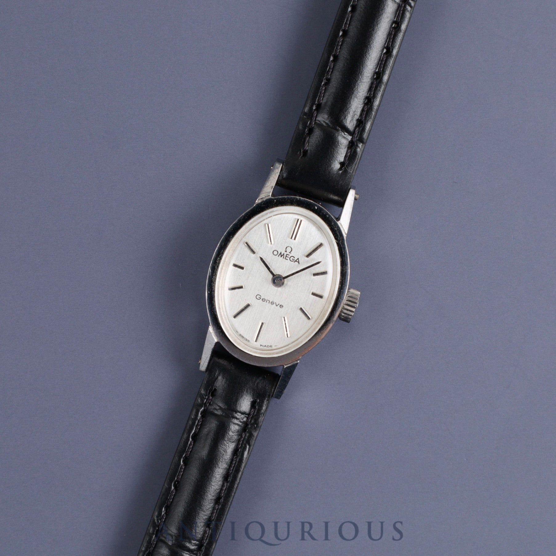 Omega Geneve Manual winding SS Leather Aftermarket buckle