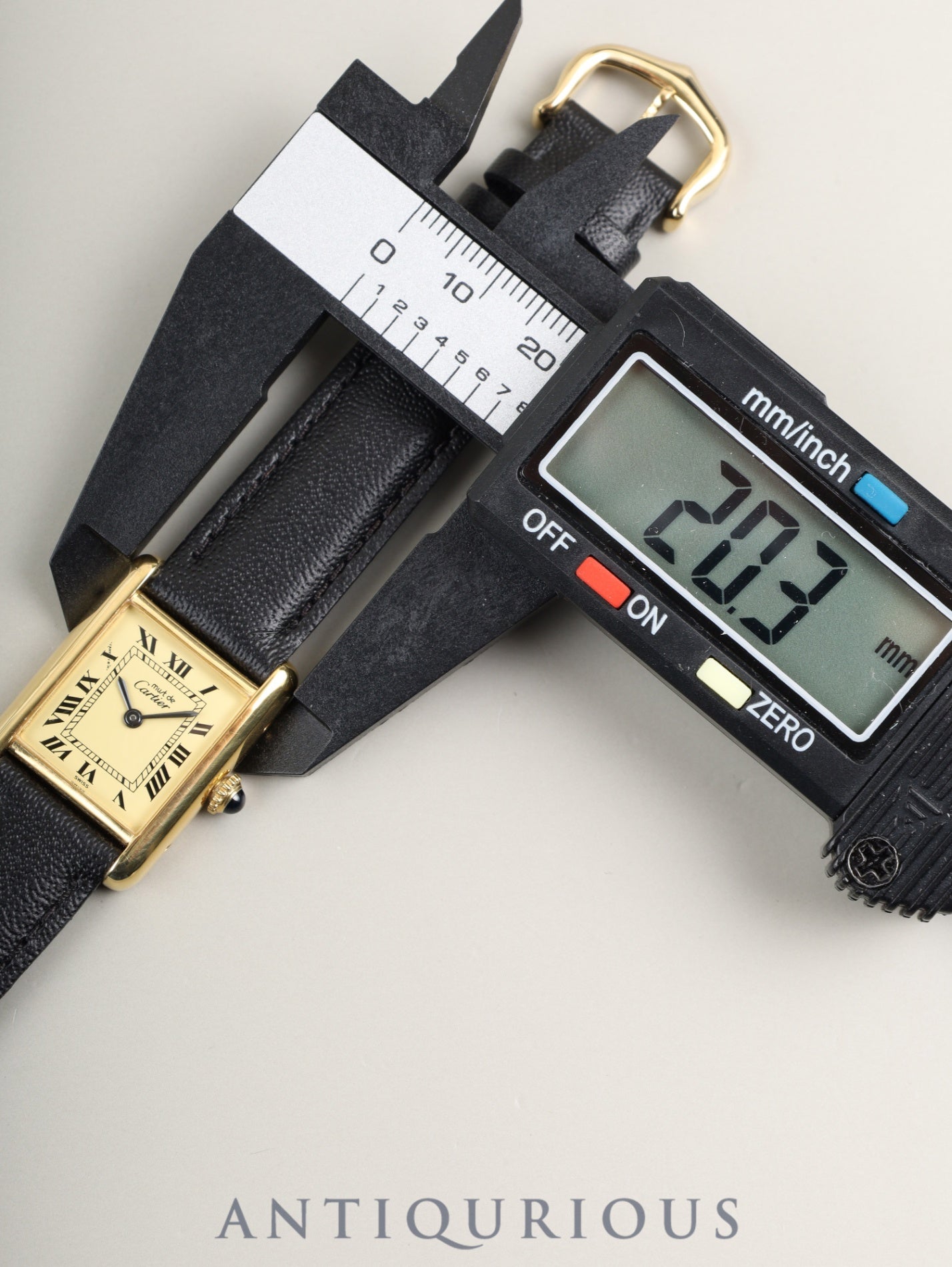 Cartier Must Tank SM Hand-wound Cal.78-1 SV925 Leather Genuine Pin Buckle (GP) Ivory Roman Dial (SWISS marking) Overhauled