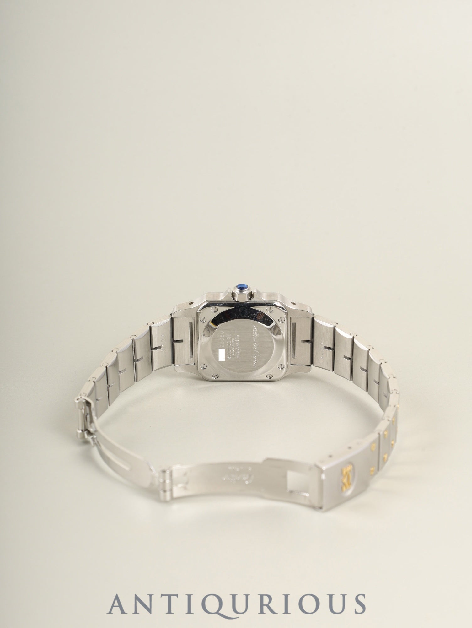 カルティエ サントス カレ SM 0902 自動巻き Cal.076 SS/YG SS/YG グレーゴースト文字盤(SWISS表記)箱 冊子 保証書(1985年)オーバーホール済み