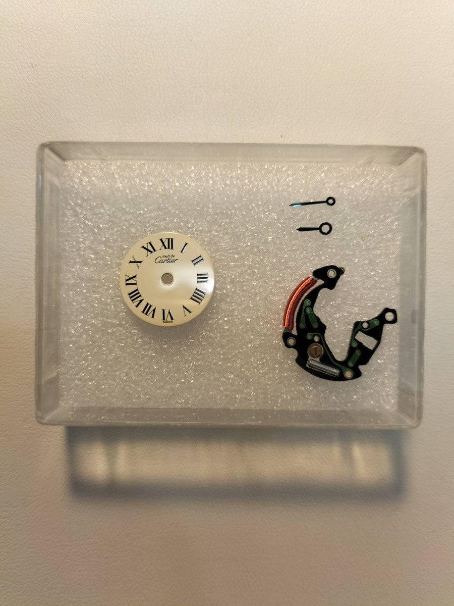 カルティエ マストコリゼ W1000653 / 590002 クォーツ Cal.90 SV925 革 純正尾錠(GP)アイボリーローマン文字盤 箱 冊子 保証書(1993年)オーバーホール済み