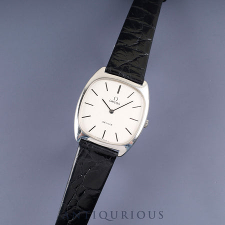 Omega De Ville 111.0139 Manual Winding Cal.625 Stainless Steel Leather Strap with Genuine Stainless Steel Buckle, Silver Dial, Box, Overhauled