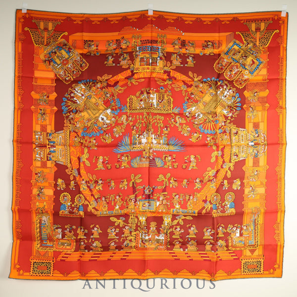 エルメス スカーフ カレ90ASTRES et SOLEILS 天体と太陽 SILK100%