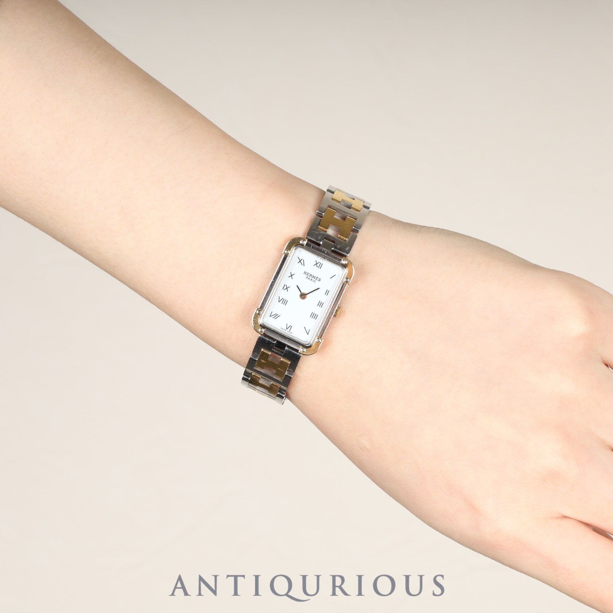 Hermès Cloajour CR1.220 Quartz Cal.976.001 SS/GP SS/GP White Dial Overhauled